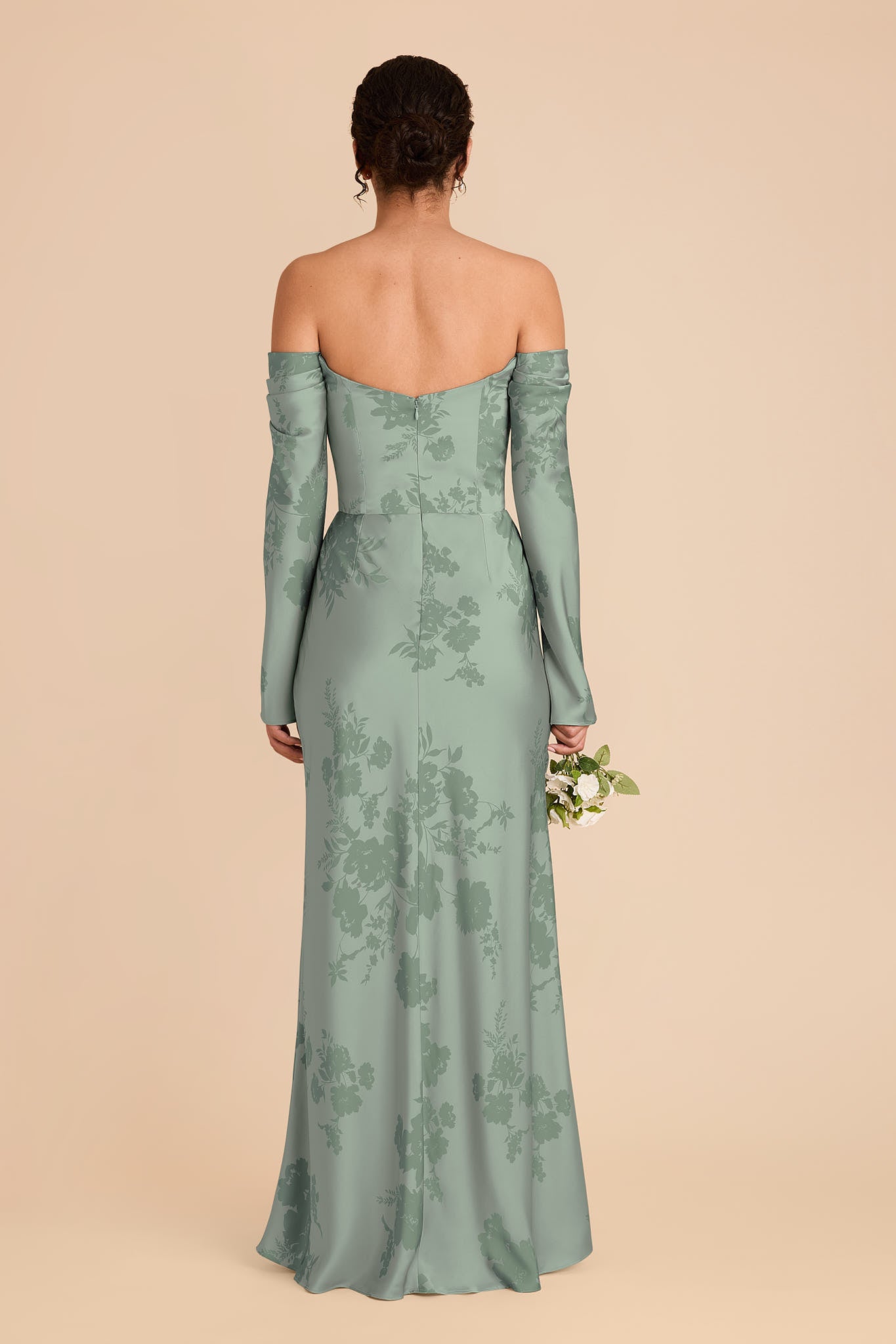 Off-the-Shoulder Bridesmaid Dress with Cowl Neck | Maya Matte Satin