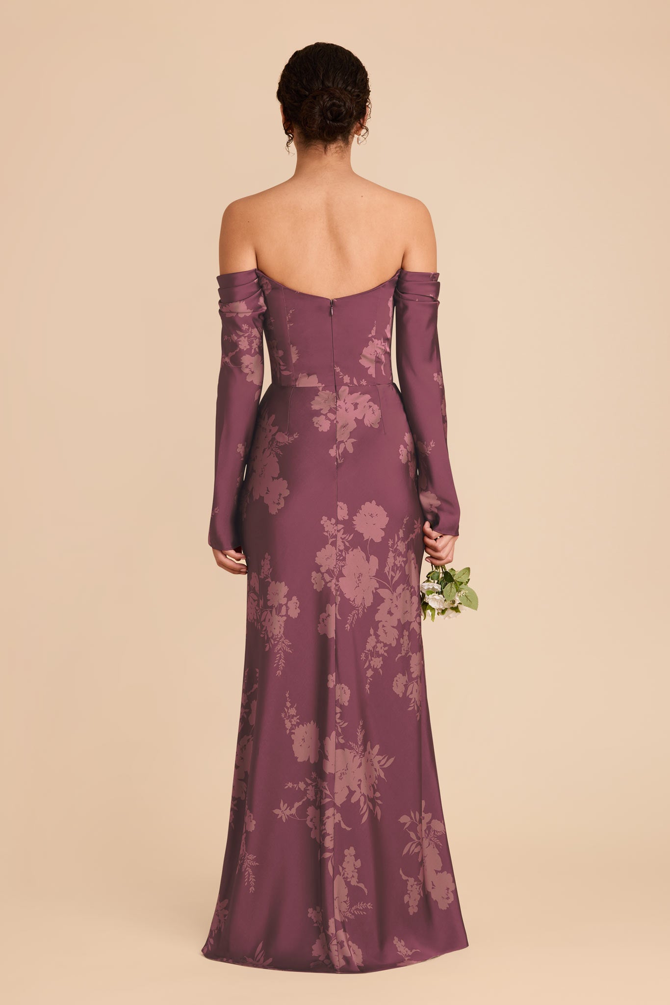 Off-the-Shoulder Bridesmaid Dress with Cowl Neck | Maya Matte Satin