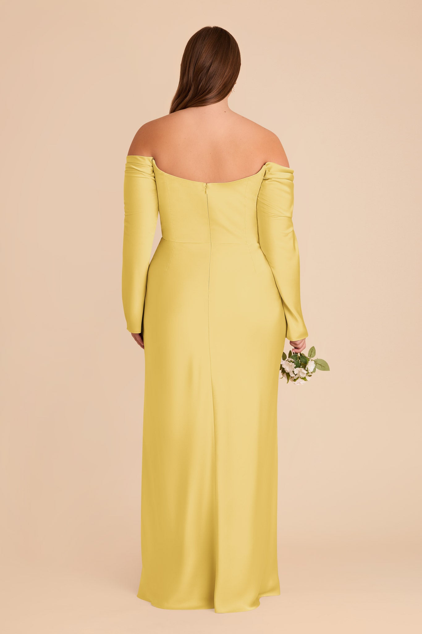 Off-the-Shoulder Bridesmaid Dress with Cowl Neck | Maya Matte Satin