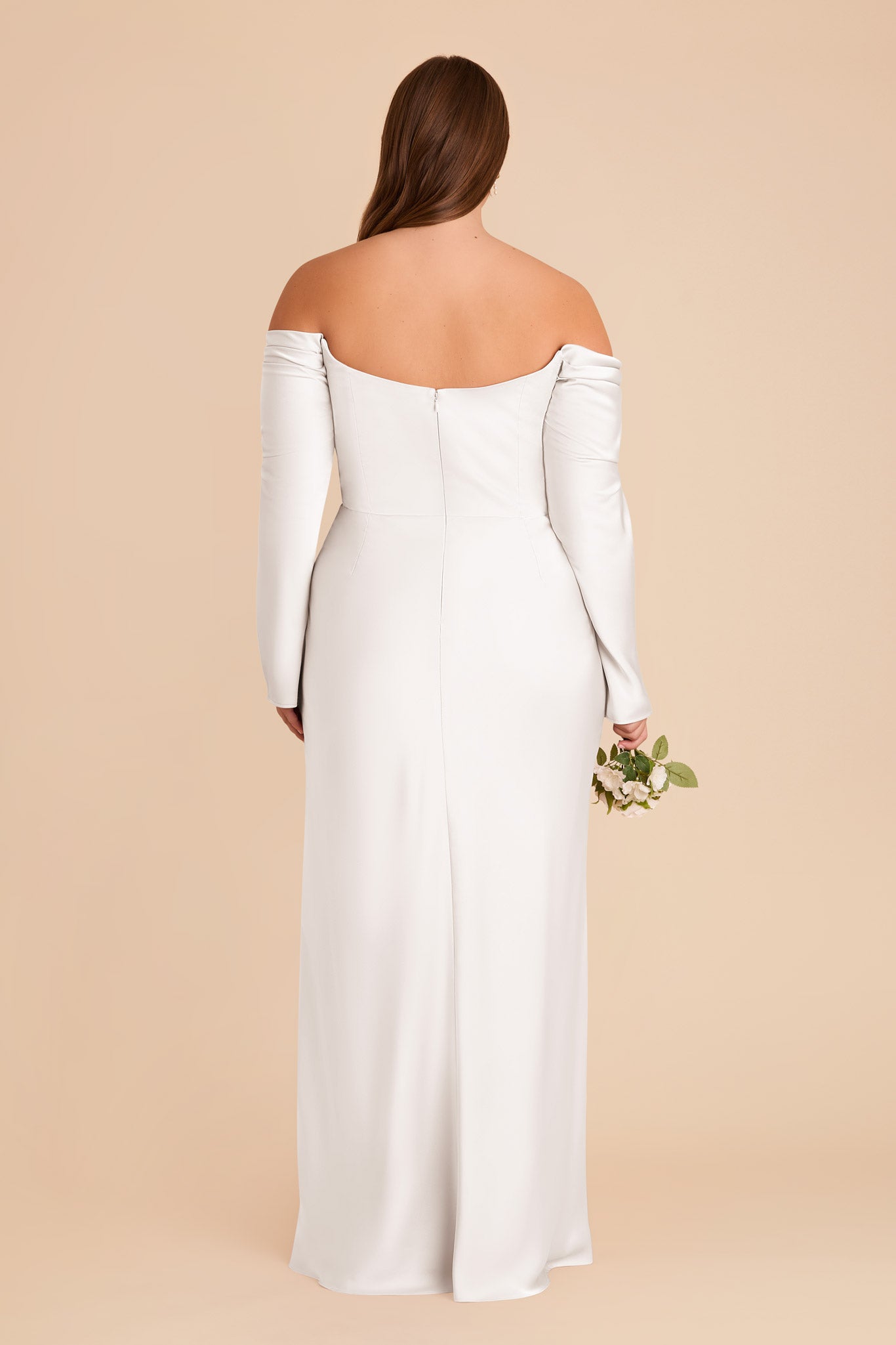 Off-the-Shoulder Bridesmaid Dress with Cowl Neck | Maya Matte Satin