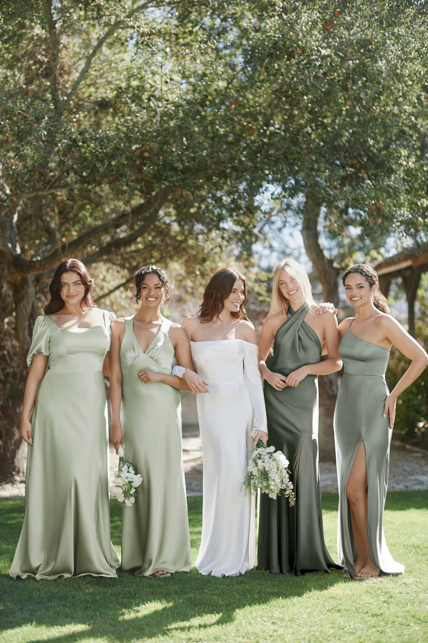 Off-the-Shoulder Bridesmaid Dress with Cowl Neck | Maya Matte Satin