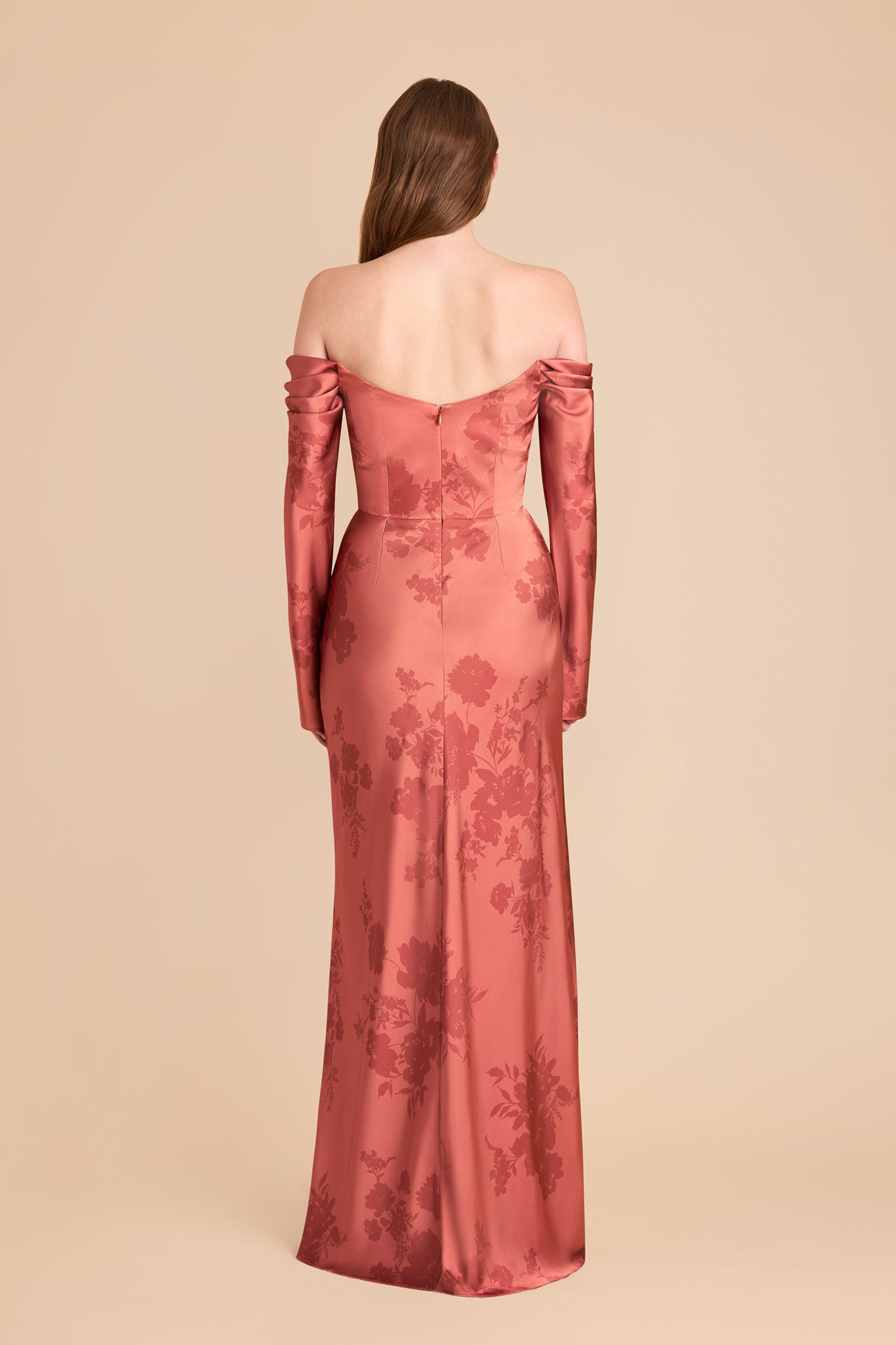 Off-the-Shoulder Bridesmaid Dress with Cowl Neck | Maya Matte Satin