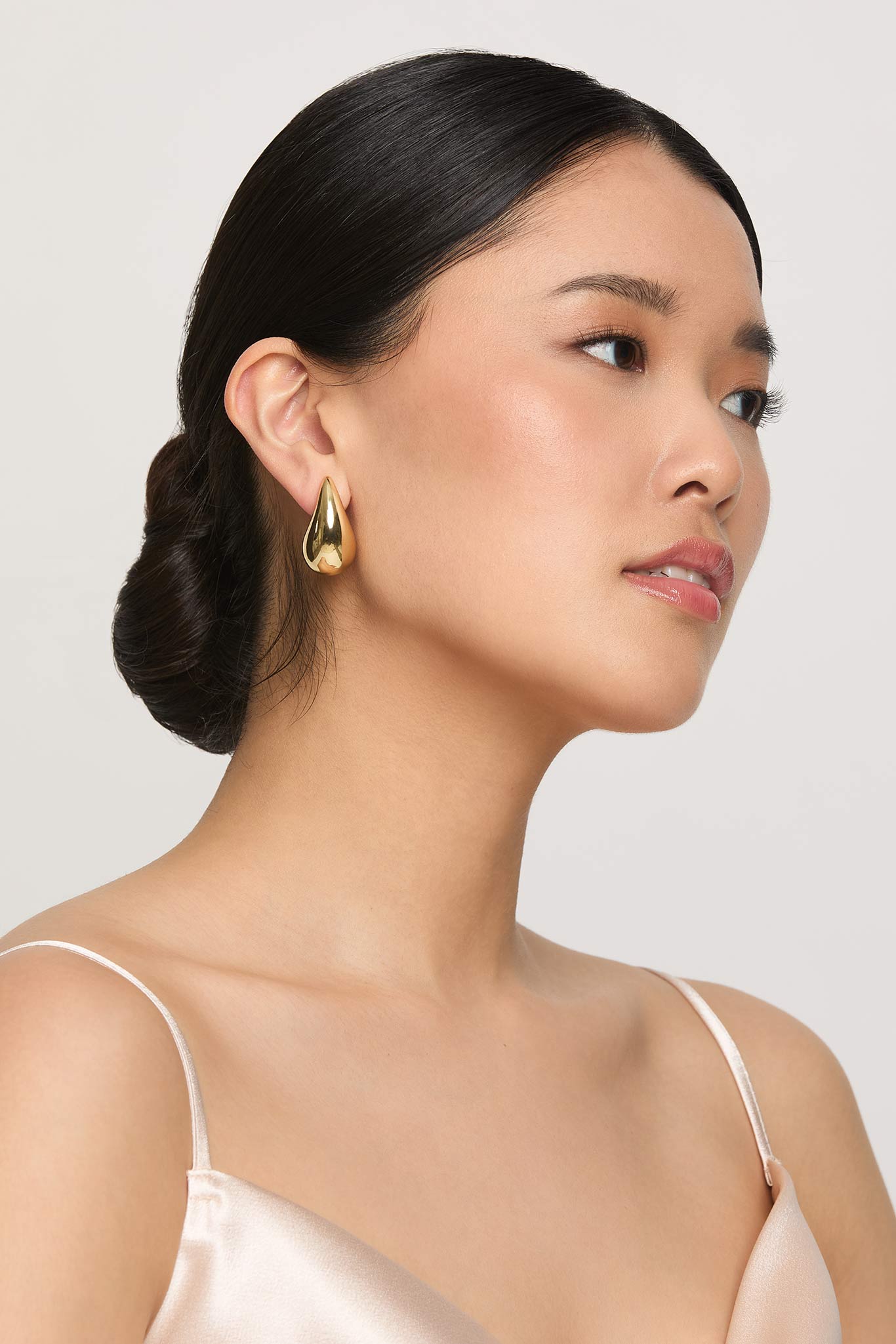 Lightweight Gold Teardrop Earrings | Mayfair