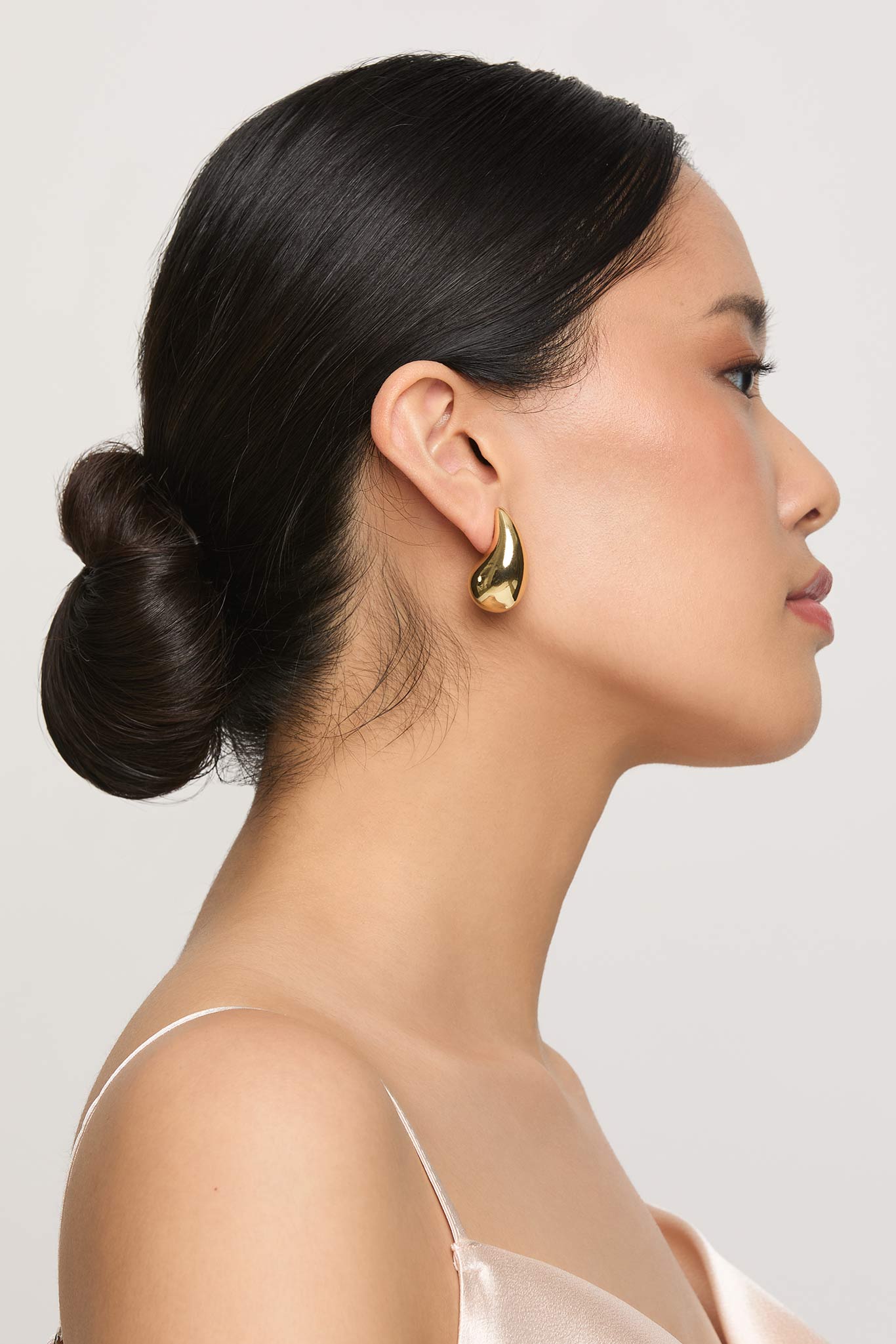 Lightweight Gold Teardrop Earrings | Mayfair