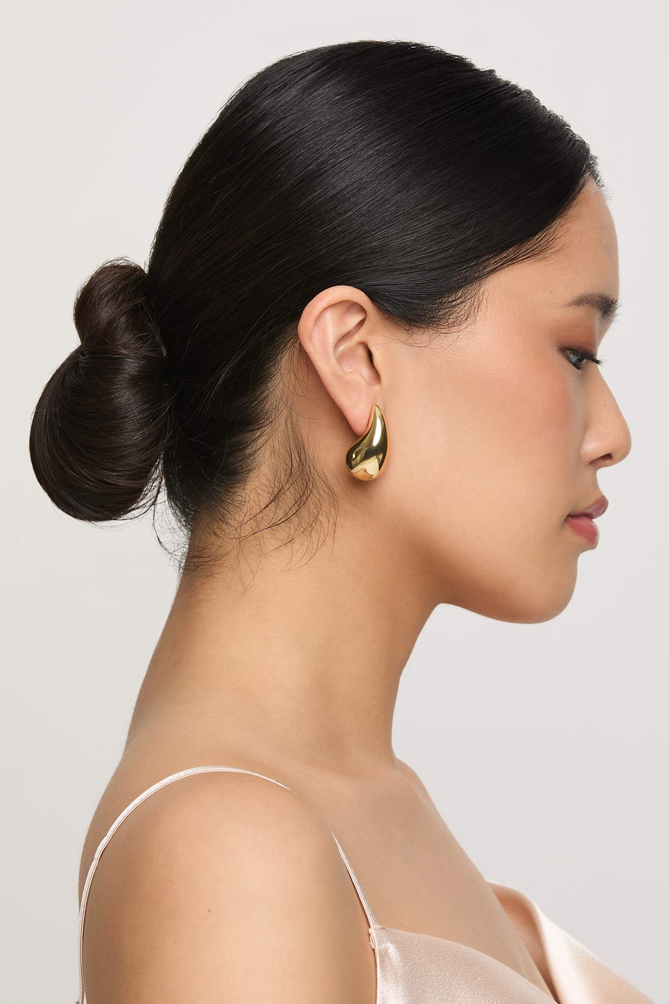 Lightweight Gold Teardrop Earrings | Mayfair