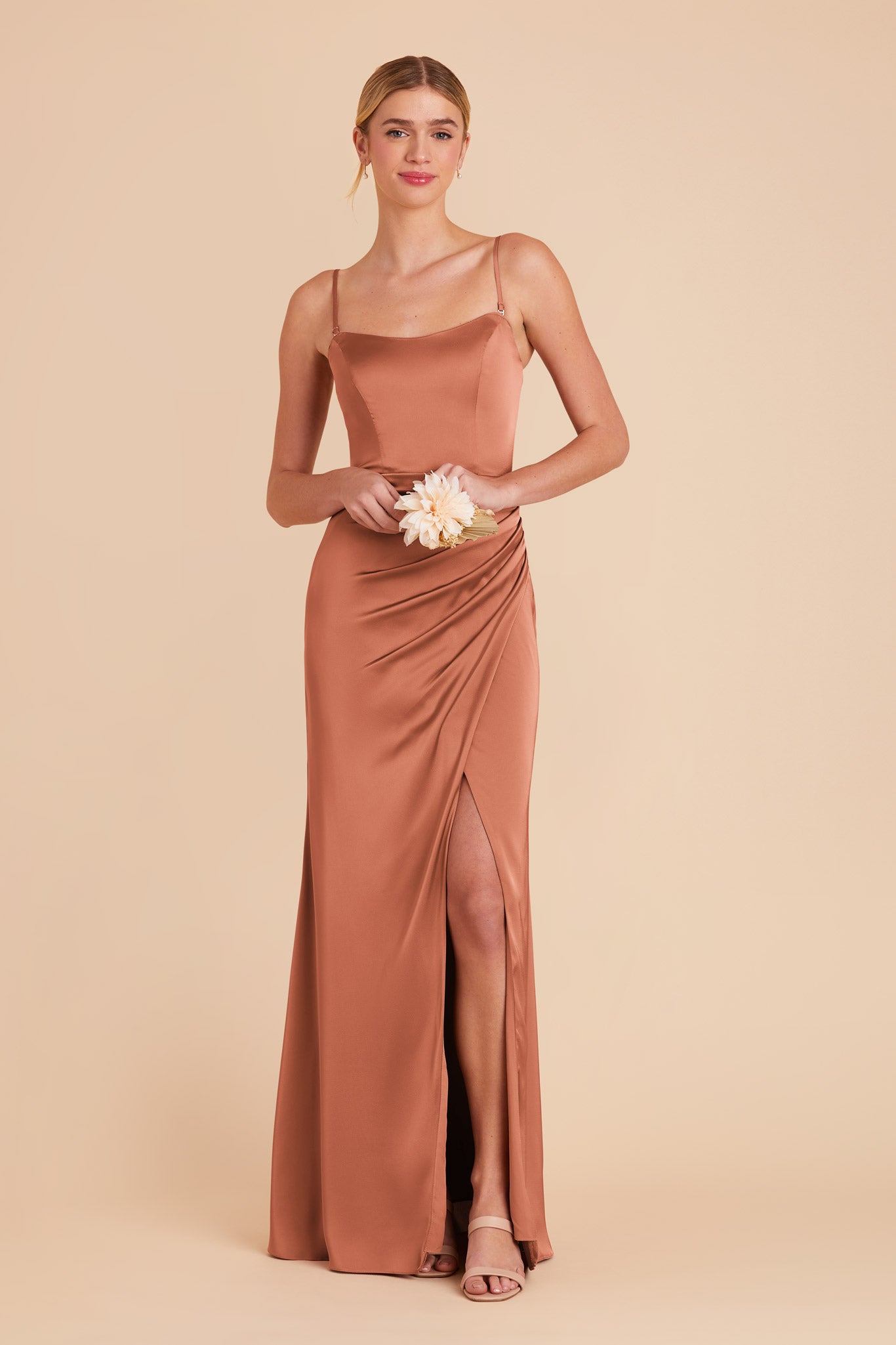 Matte Satin Corset Dress with Removable Straps | Anne
