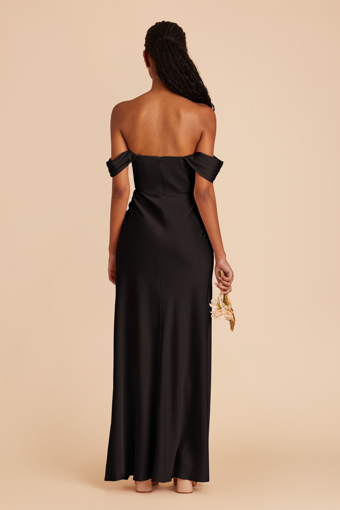 Matte Satin Convertible Dress - Black | Mia