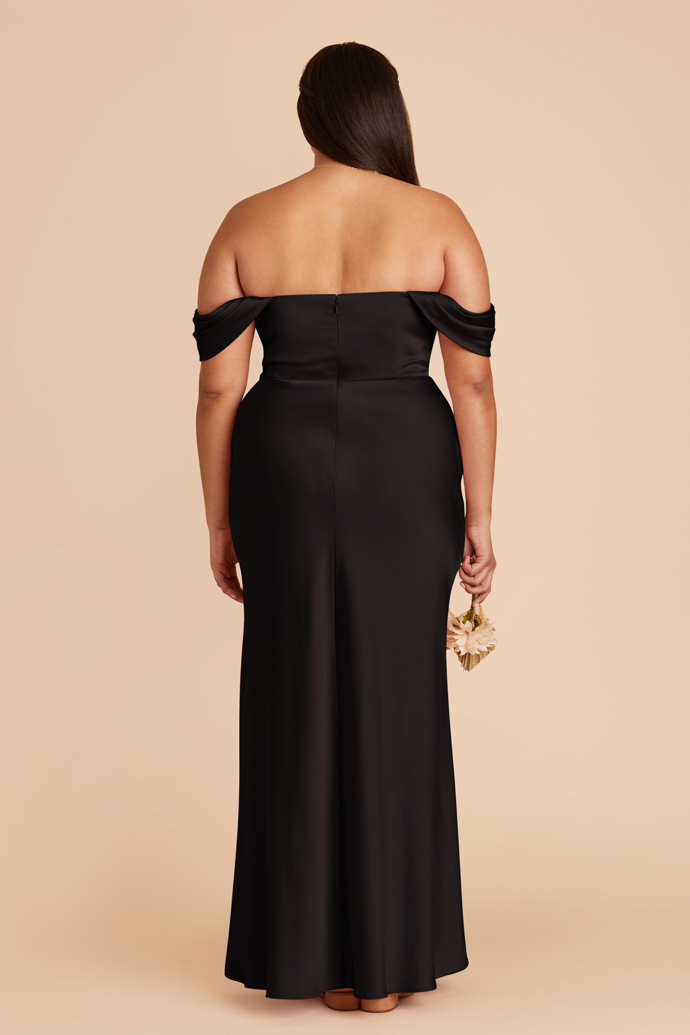 Matte Satin Convertible Dress - Black | Mia