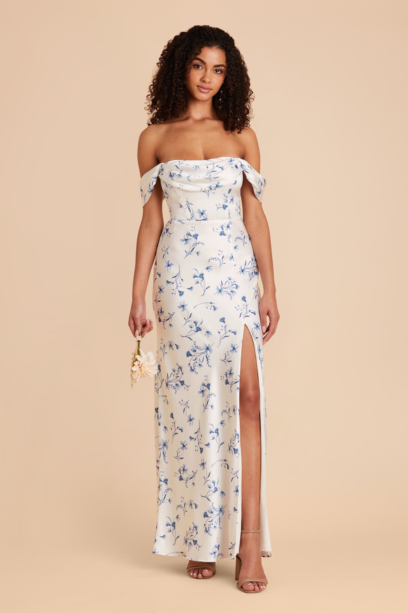 Convertible Satin Dress for Weddings & Events | Mia Matte Blue Le Fleur