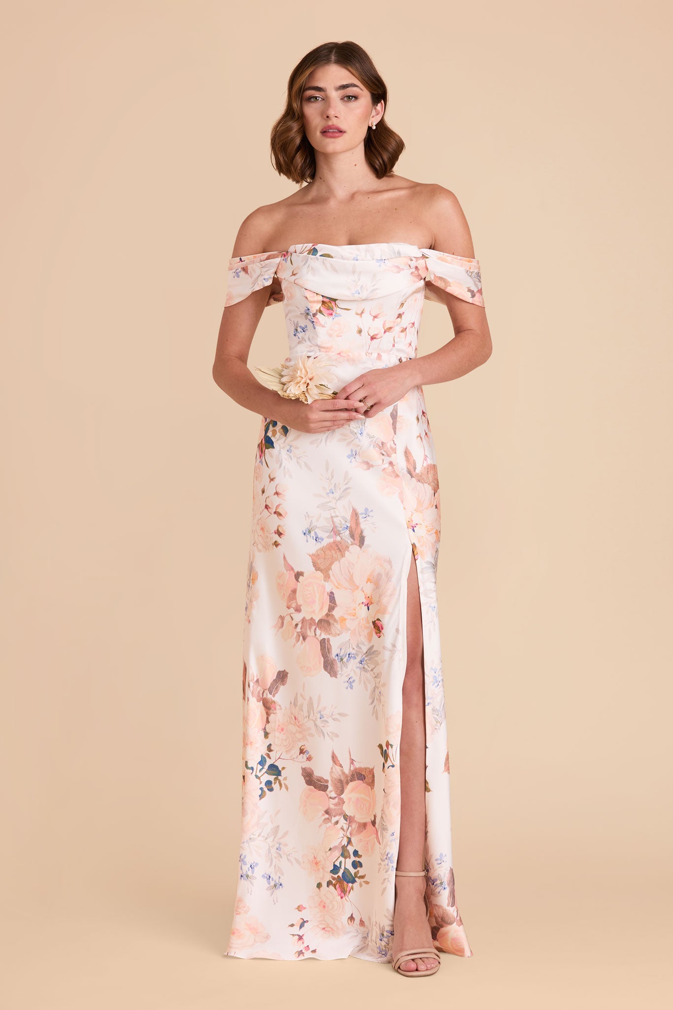 Convertible Satin Dress with Off-the-Shoulder Style | Mia Matte