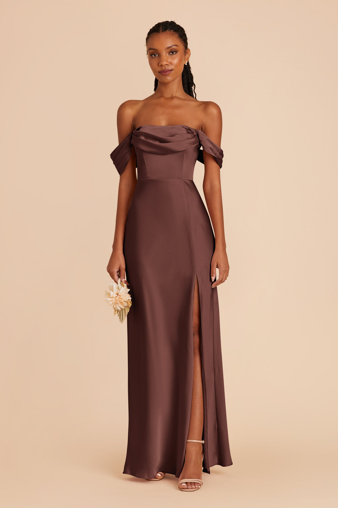Matte Satin Convertible Dress - Off-the-Shoulder or Strapless | Mia
