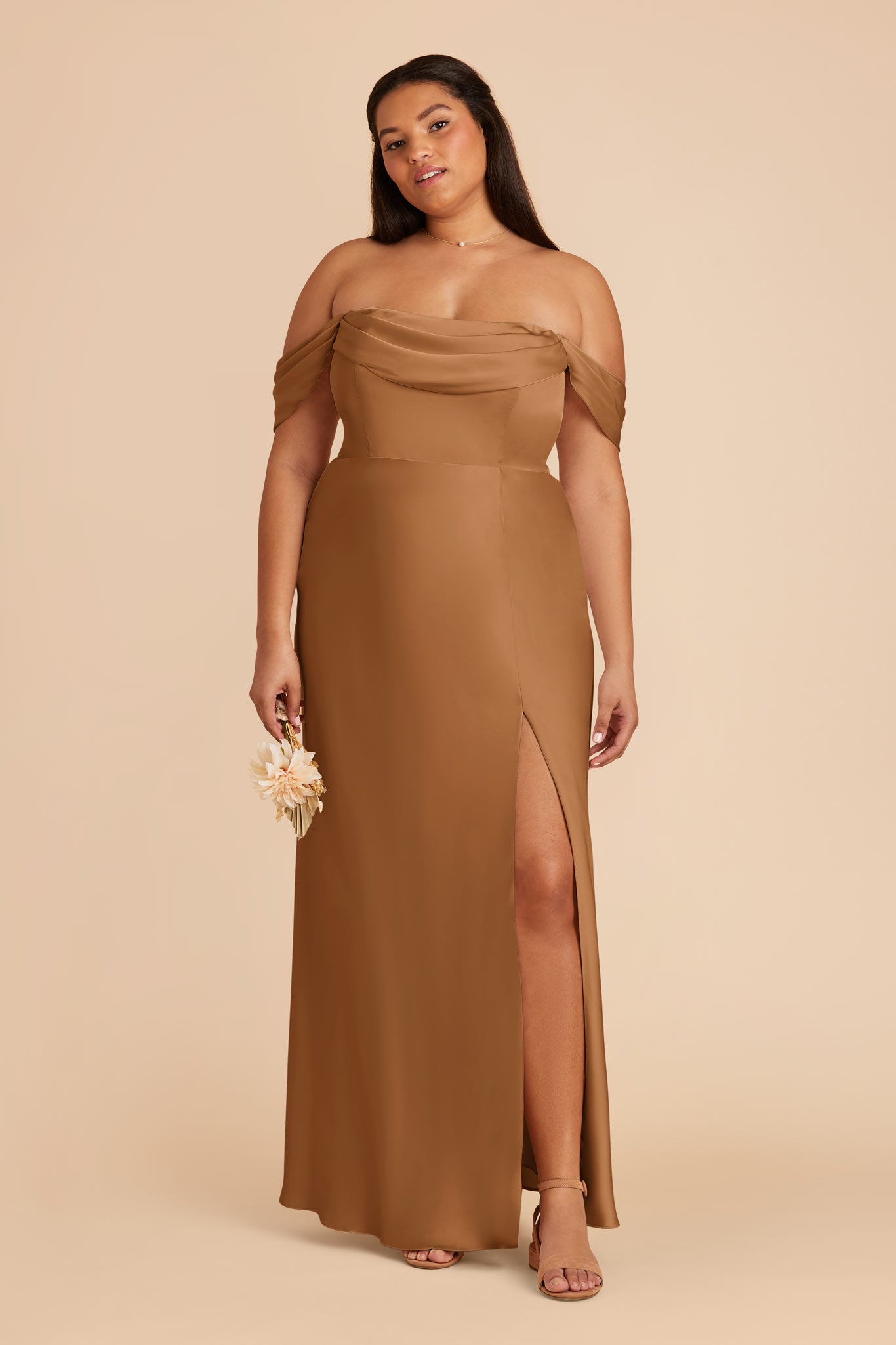 Matte Satin Convertible Dress - Strapless & Off-Shoulder | Mia