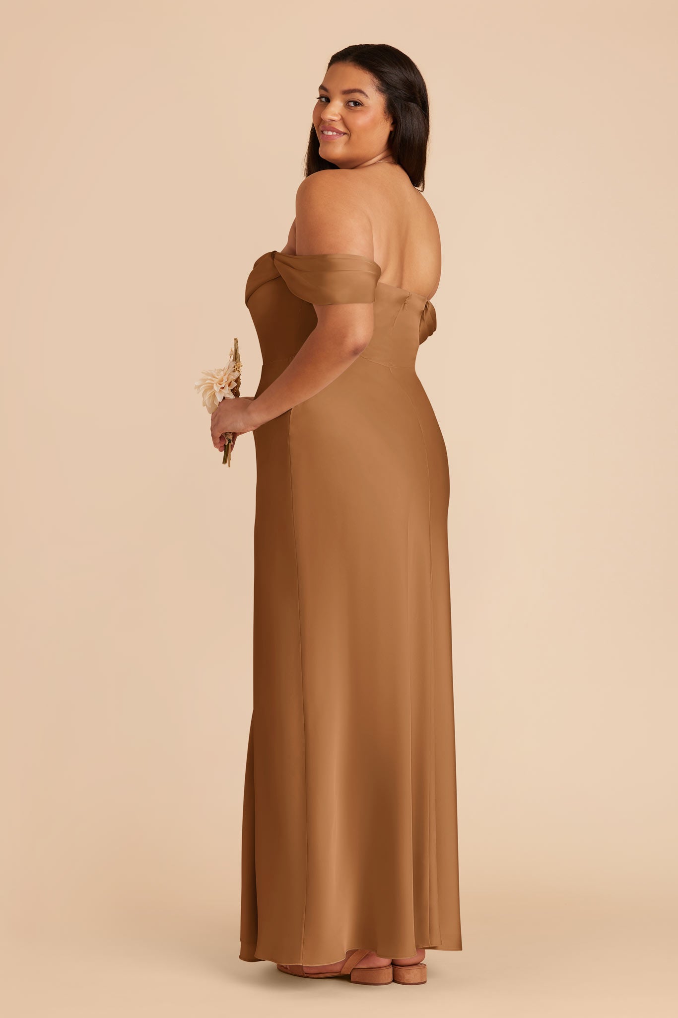 Matte Satin Convertible Dress - Strapless & Off-Shoulder | Mia