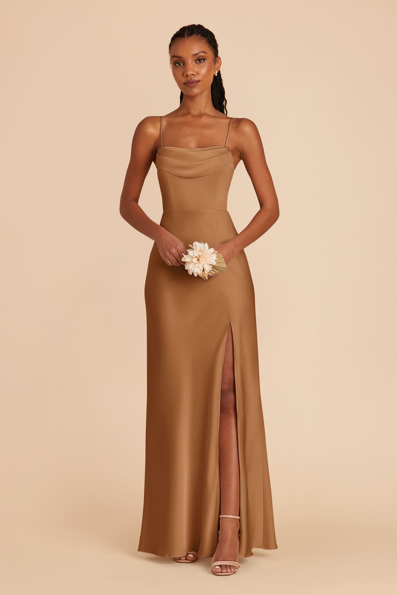 Matte Satin Convertible Dress - Strapless & Off-Shoulder | Mia