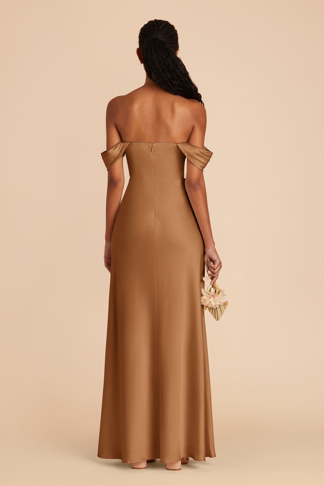 Matte Satin Convertible Dress - Strapless & Off-Shoulder | Mia