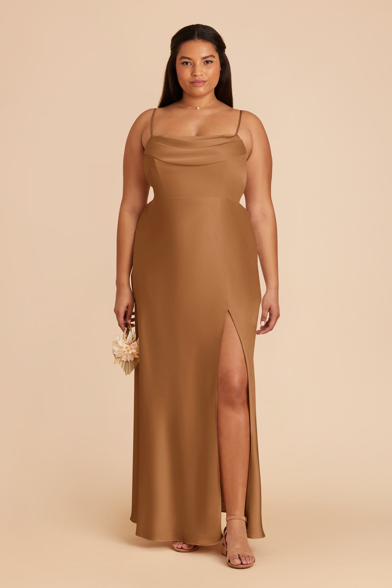 Matte Satin Convertible Dress - Strapless & Off-Shoulder | Mia