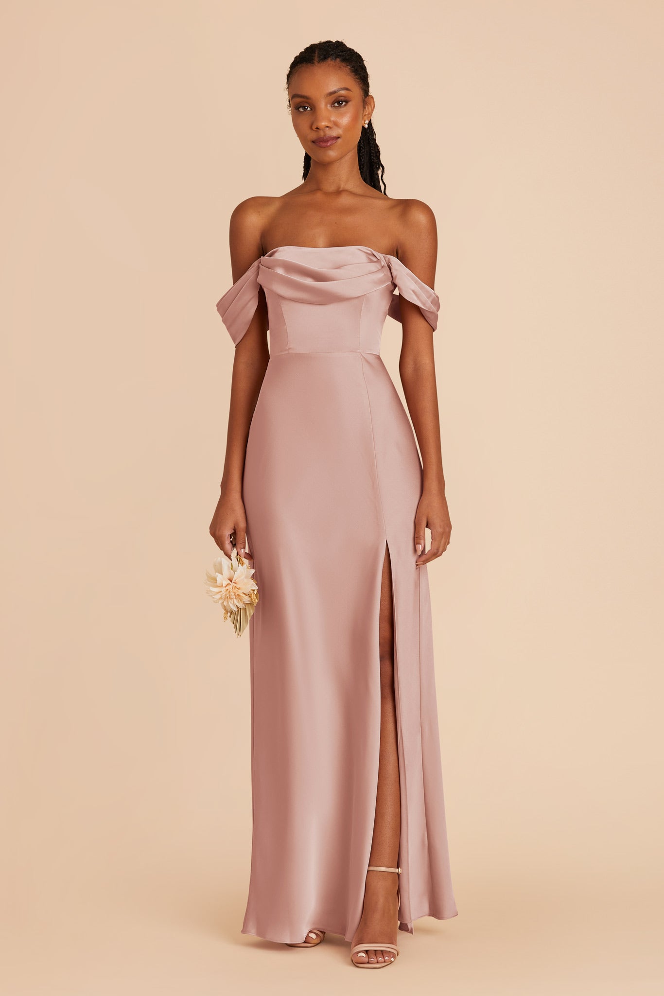 Matte Satin Convertible Dress | Mia - English Rose