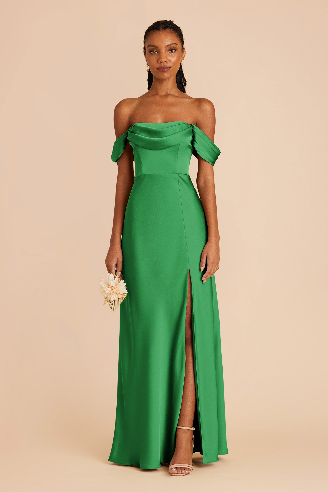Matte Satin Convertible Dress - Off-the-Shoulder or Strapless | Mia