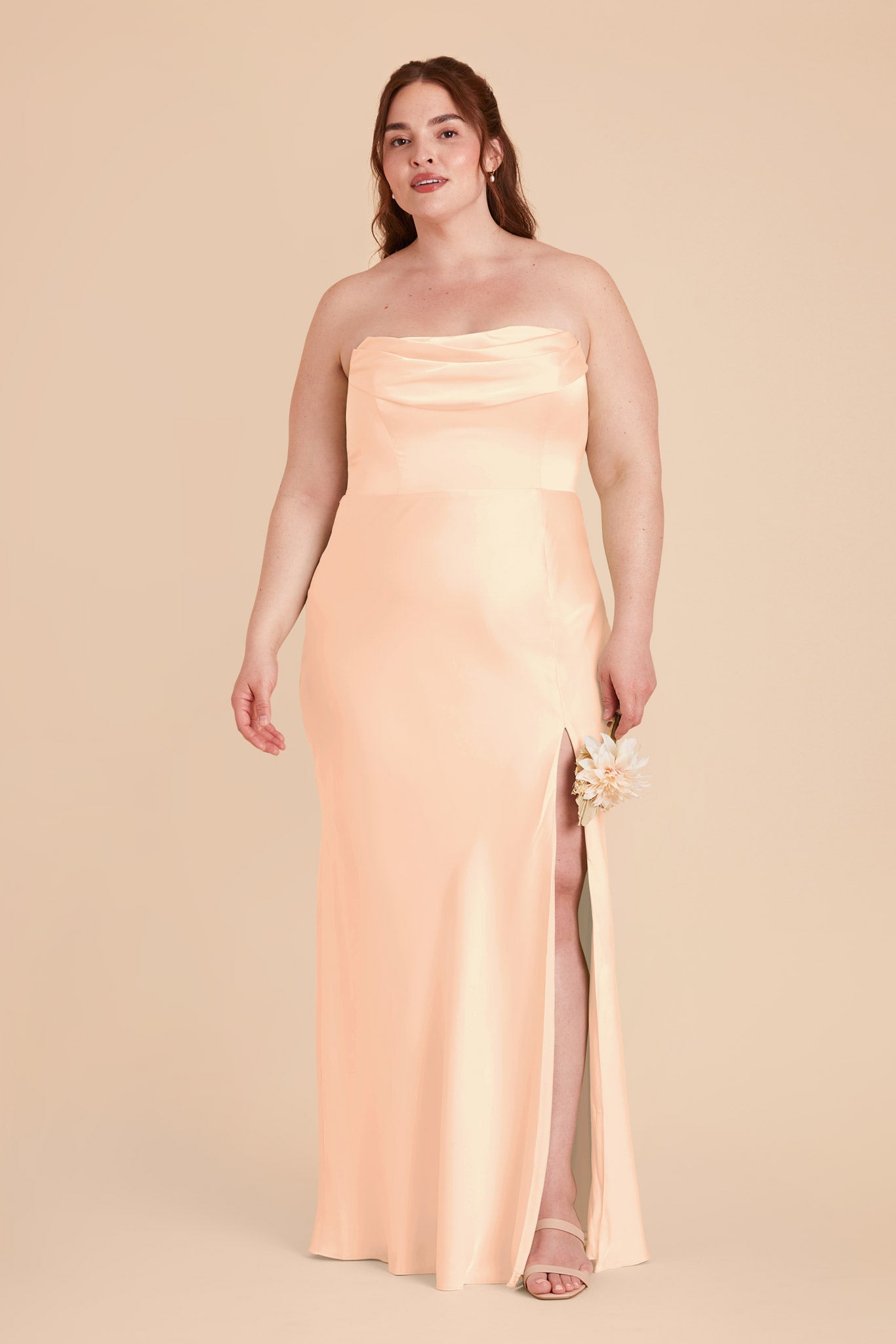 Matte Satin Convertible Dress - Off-the-Shoulder & Strapless | Mia