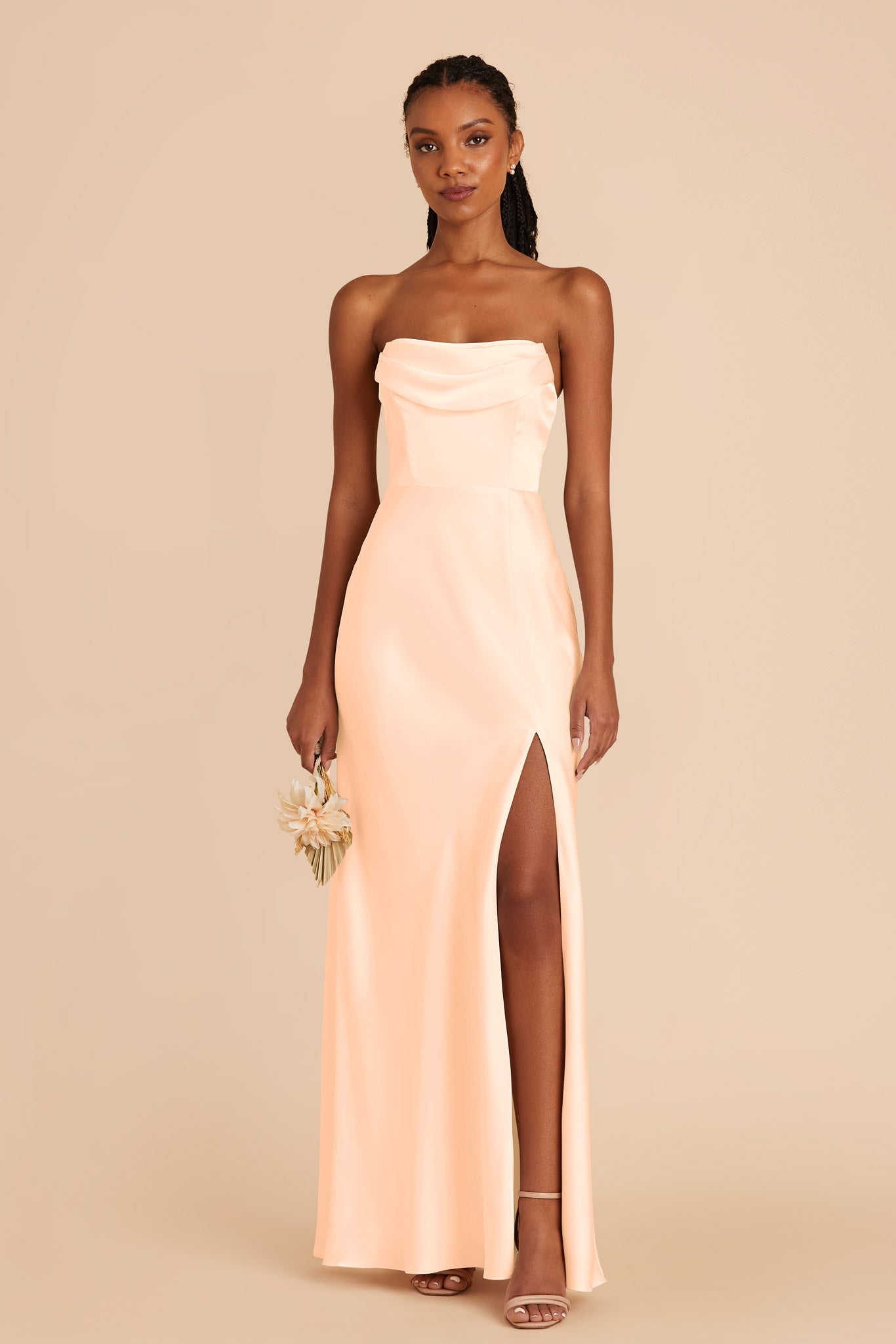 Matte Satin Convertible Dress - Off-the-Shoulder & Strapless | Mia