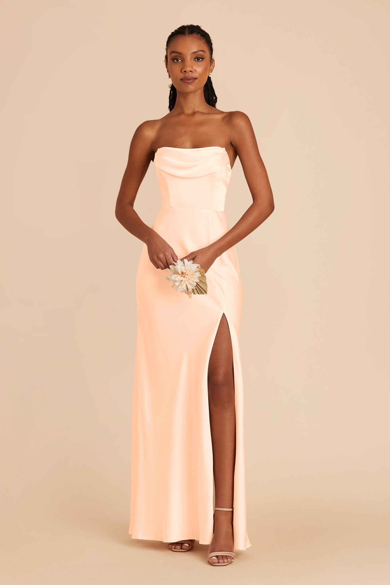 Matte Satin Convertible Dress - Off-the-Shoulder & Strapless | Mia