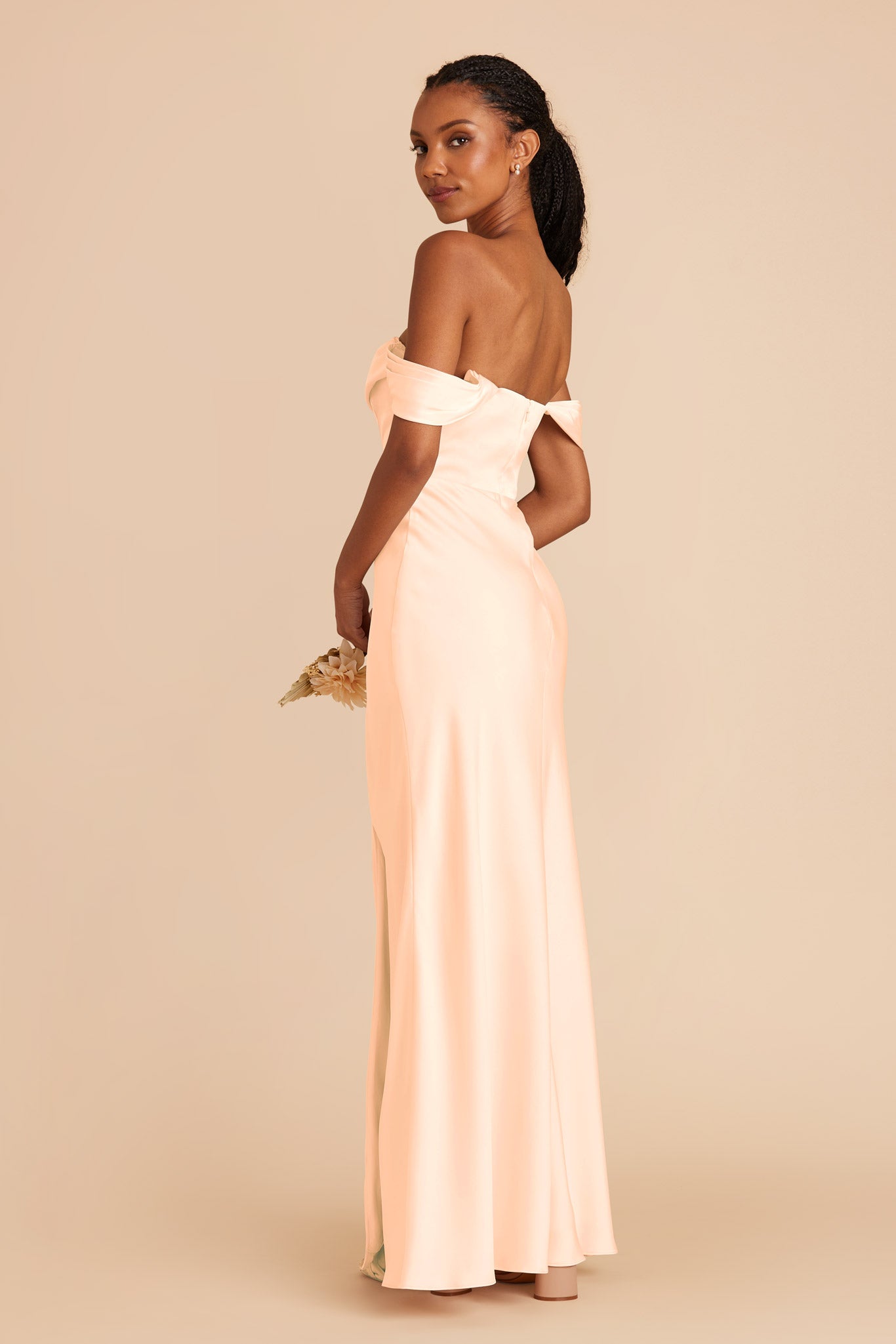 Matte Satin Convertible Dress - Off-the-Shoulder & Strapless | Mia