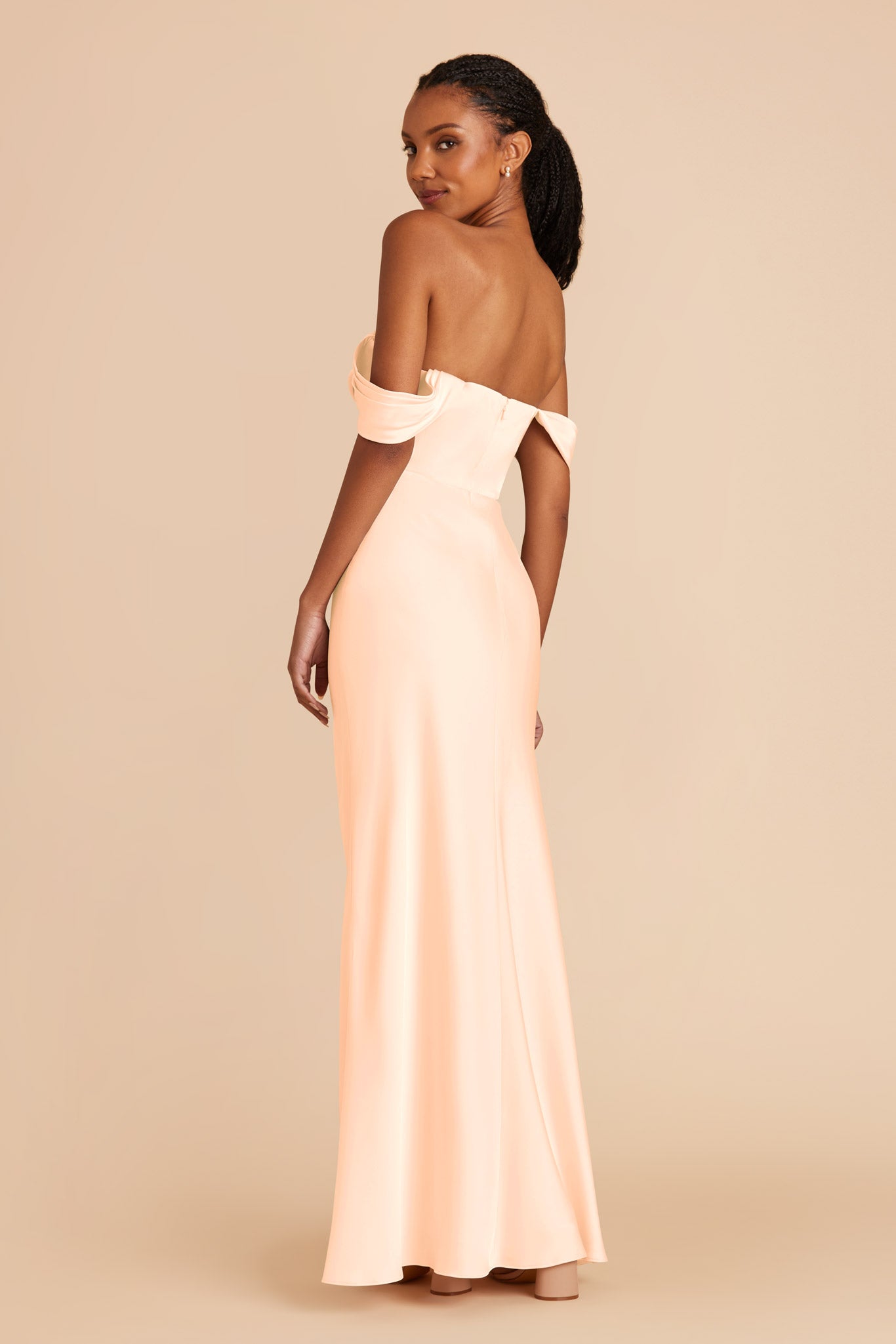 Matte Satin Convertible Dress - Off-the-Shoulder & Strapless | Mia
