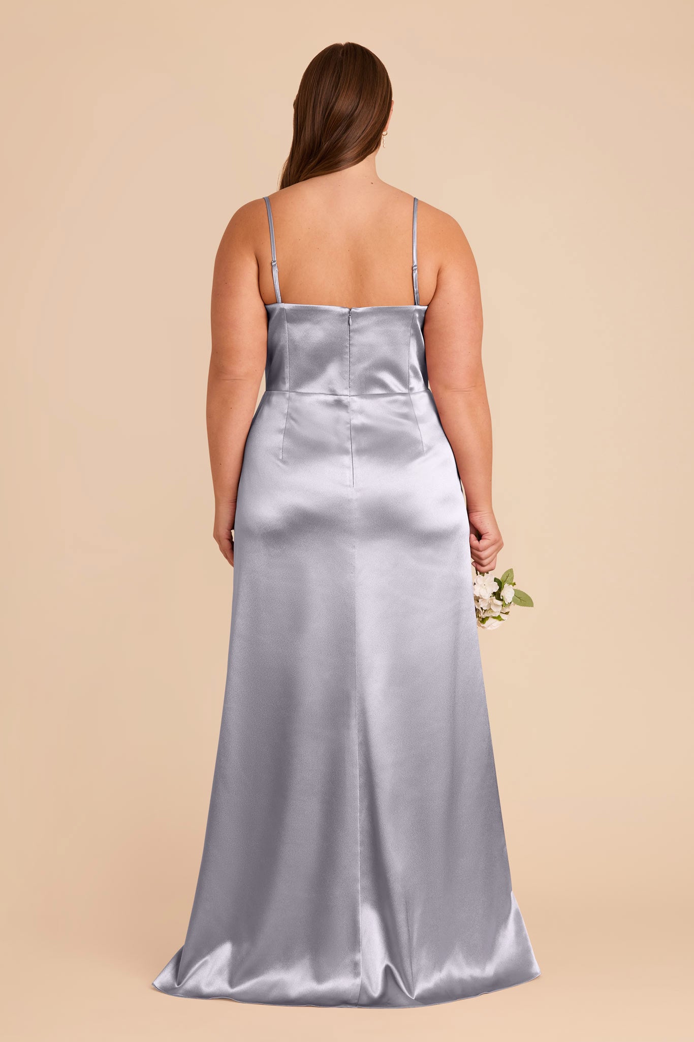 Shiny Satin Corset Dress with Removable Straps | Anne