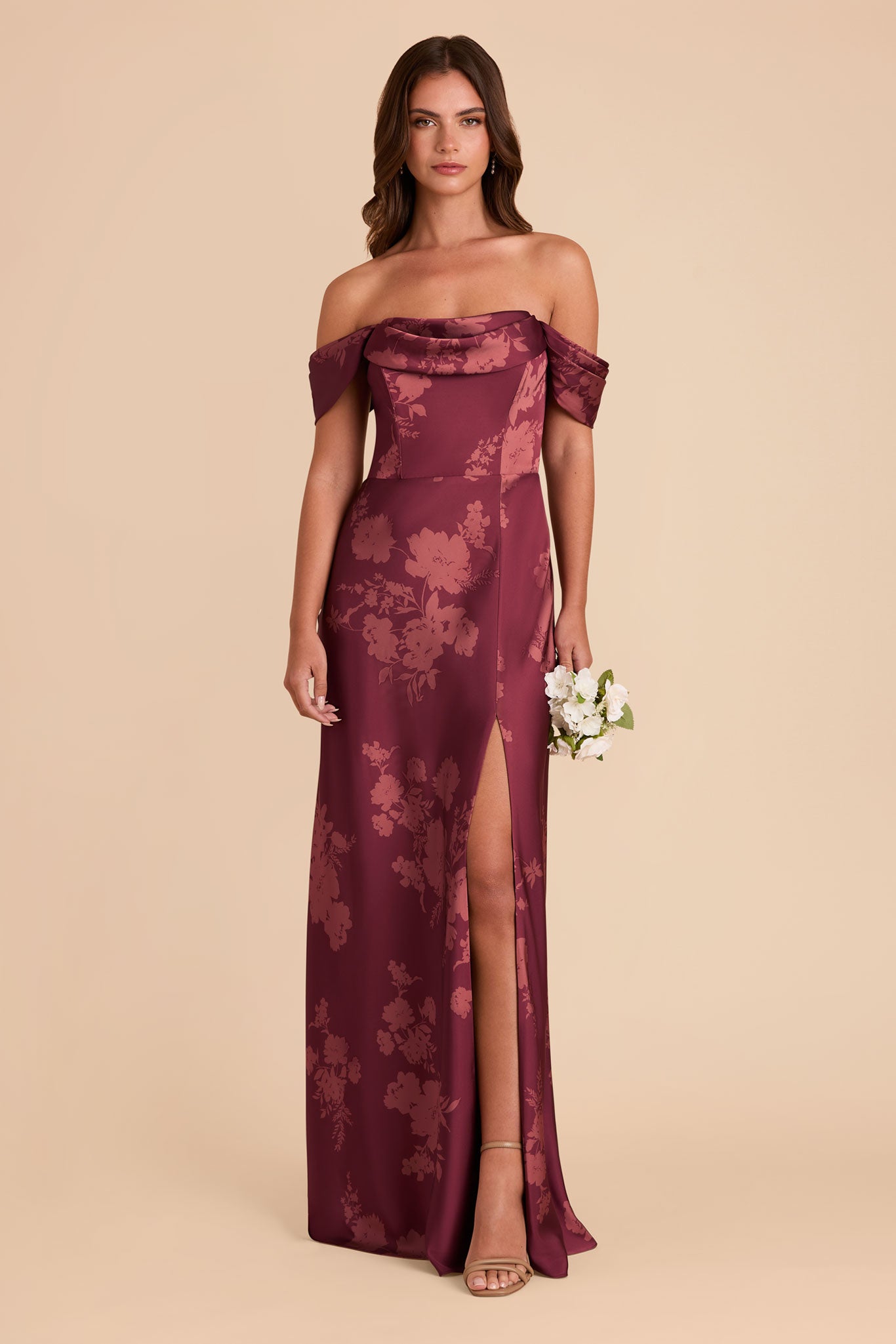 Convertible Satin Dress for Weddings & Events | Mia Matte Whimsical Blooms