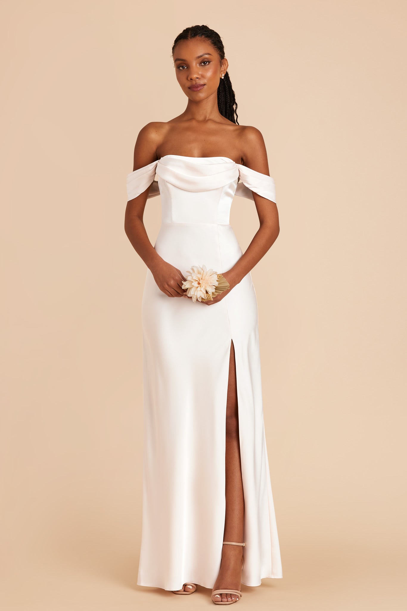 Convertible Satin Dress for Weddings & Events | Mia Matte White