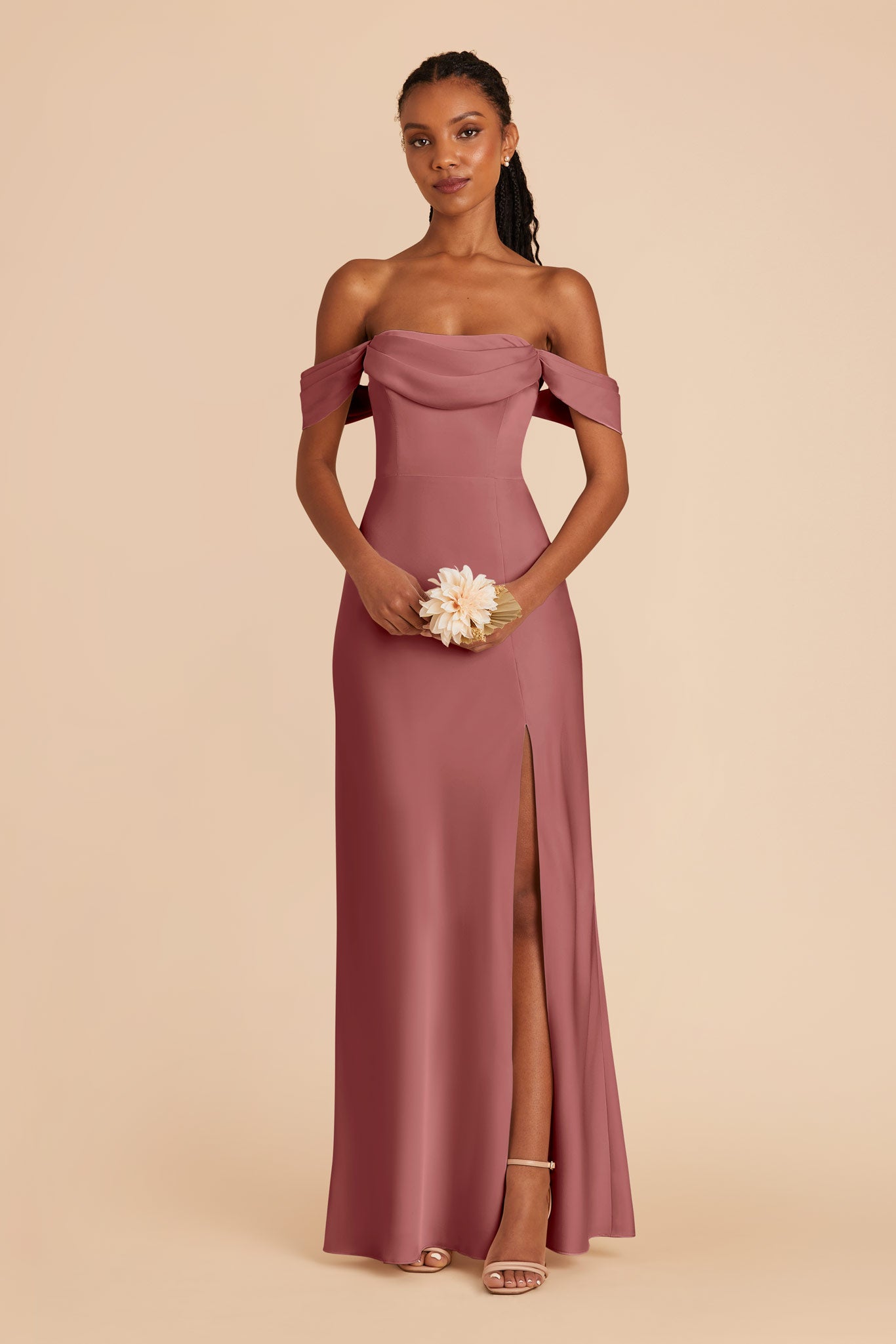 Convertible Satin Dress for Weddings & Events | Mia Matte Wild Rose