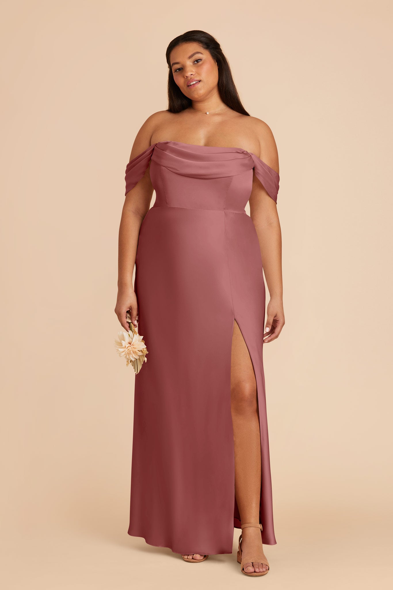 Convertible Satin Dress for Weddings & Events | Mia Matte Wild Rose
