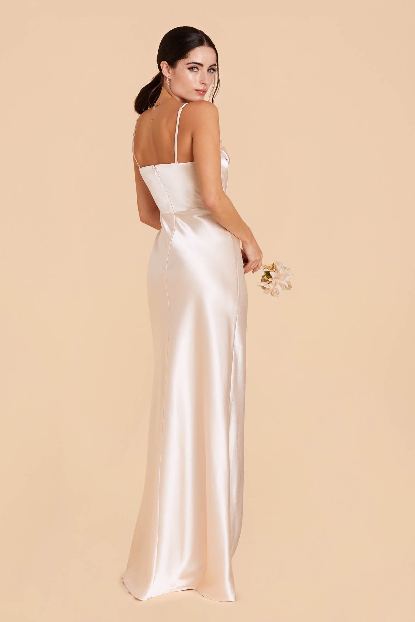 Shiny Satin Convertible Dress - Off-Shoulder or Strapless | Mia