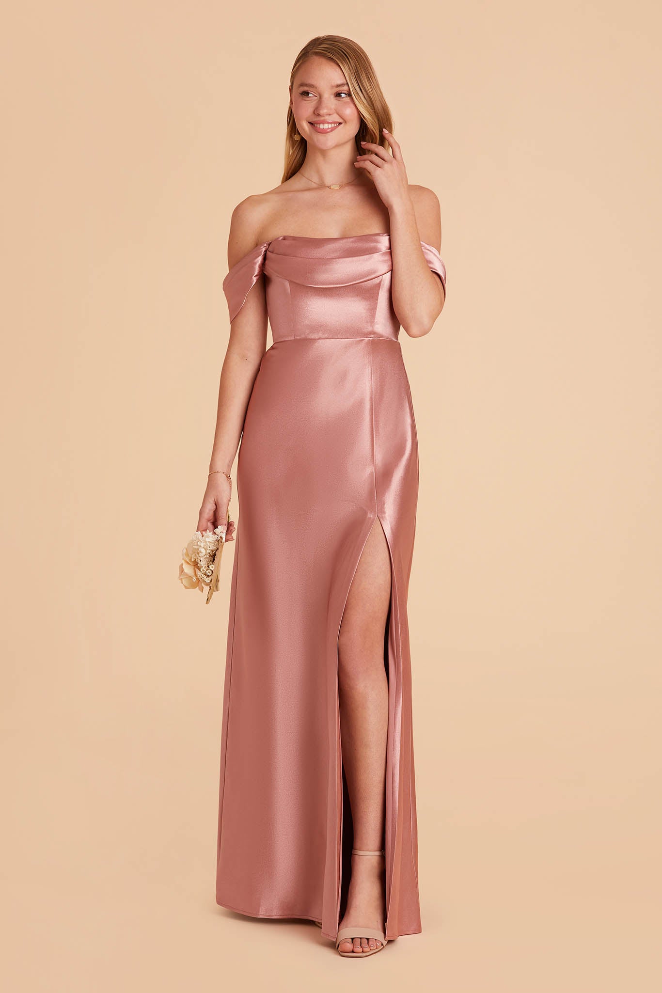 Shiny Satin Convertible Dress for Weddings & Events | Mia