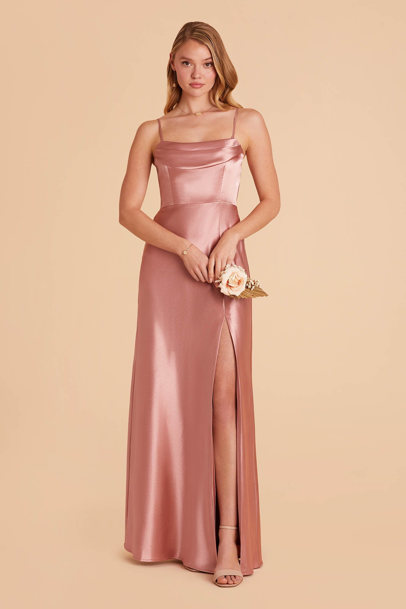 Shiny Satin Convertible Dress for Weddings & Events | Mia
