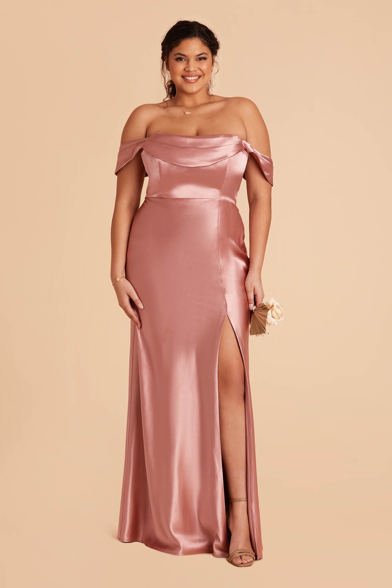 Shiny Satin Convertible Dress for Weddings & Events | Mia