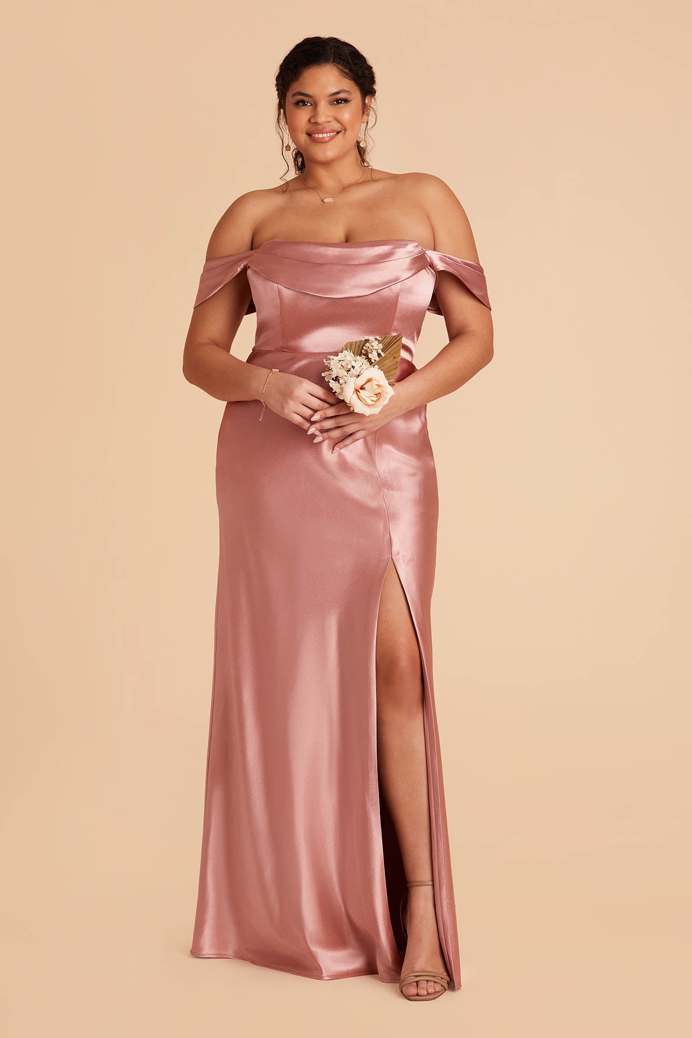 Shiny Satin Convertible Dress for Weddings & Events | Mia