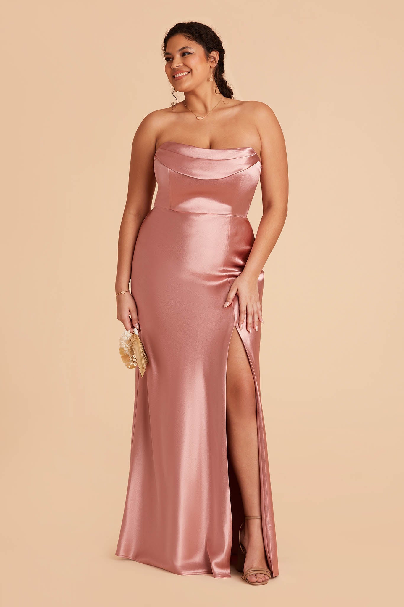 Shiny Satin Convertible Dress for Weddings & Events | Mia
