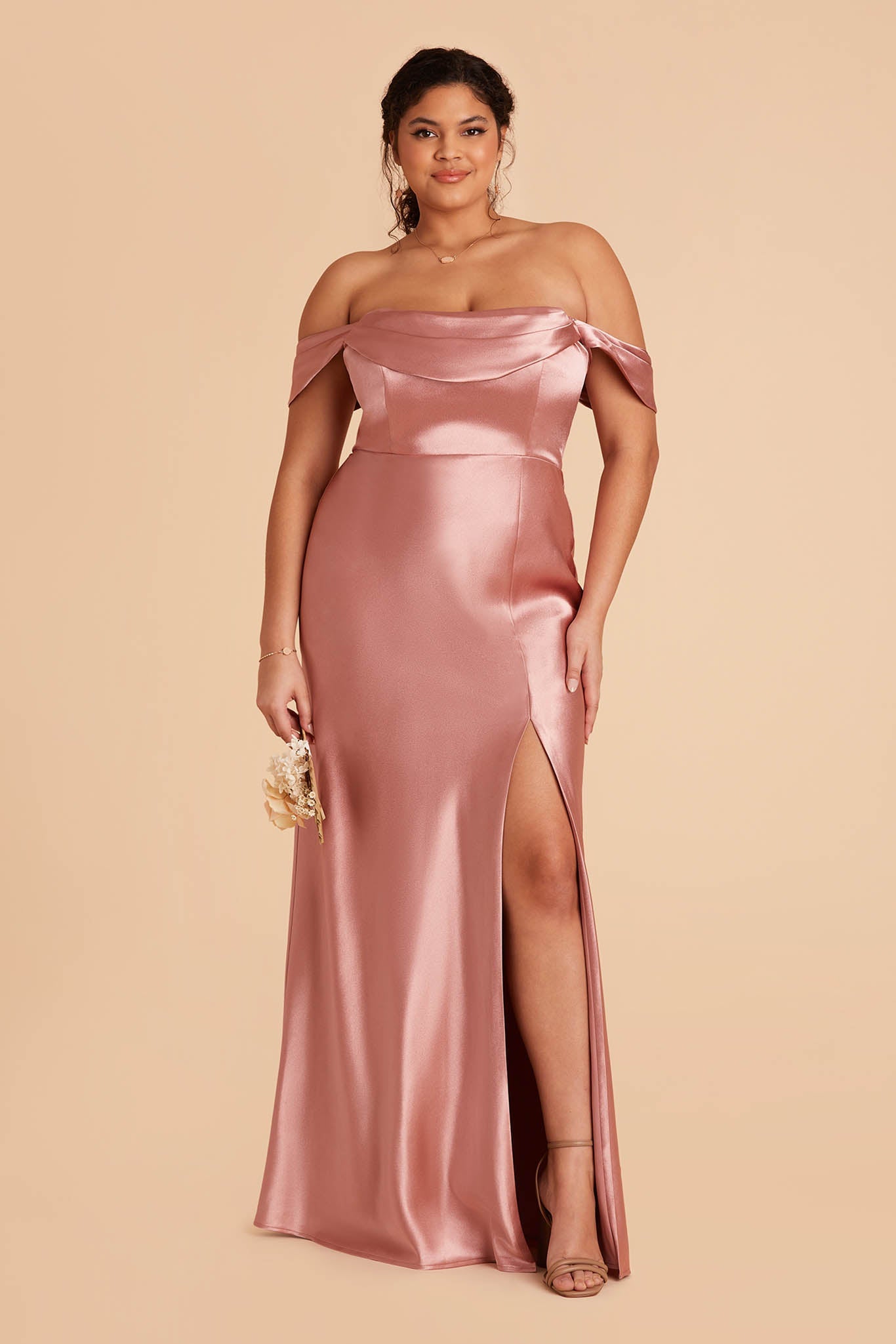Shiny Satin Convertible Dress for Weddings & Events | Mia