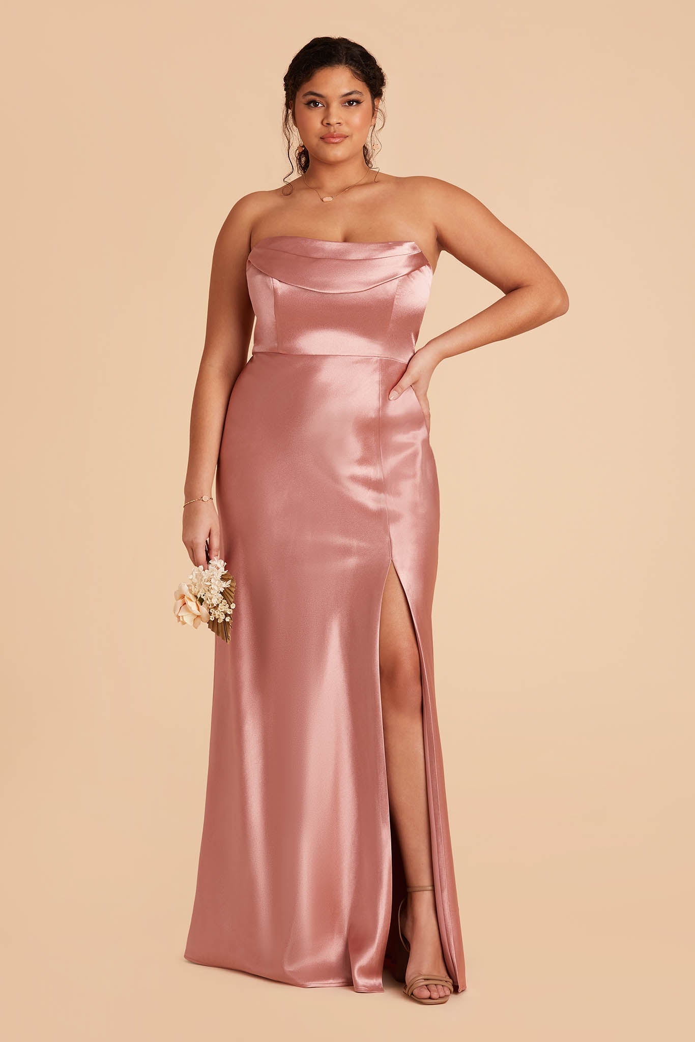 Shiny Satin Convertible Dress for Weddings & Events | Mia