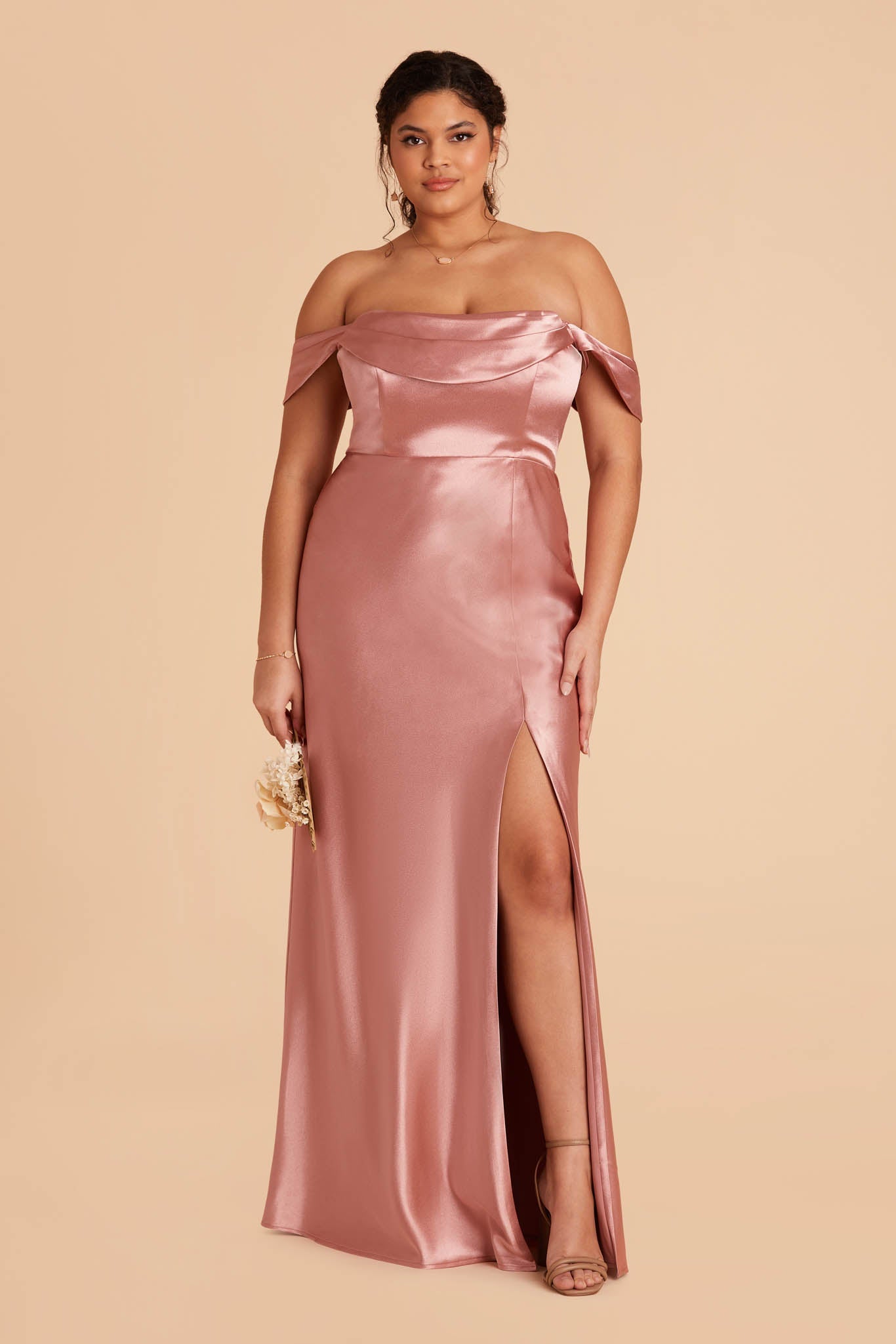 Shiny Satin Convertible Dress for Weddings & Events | Mia