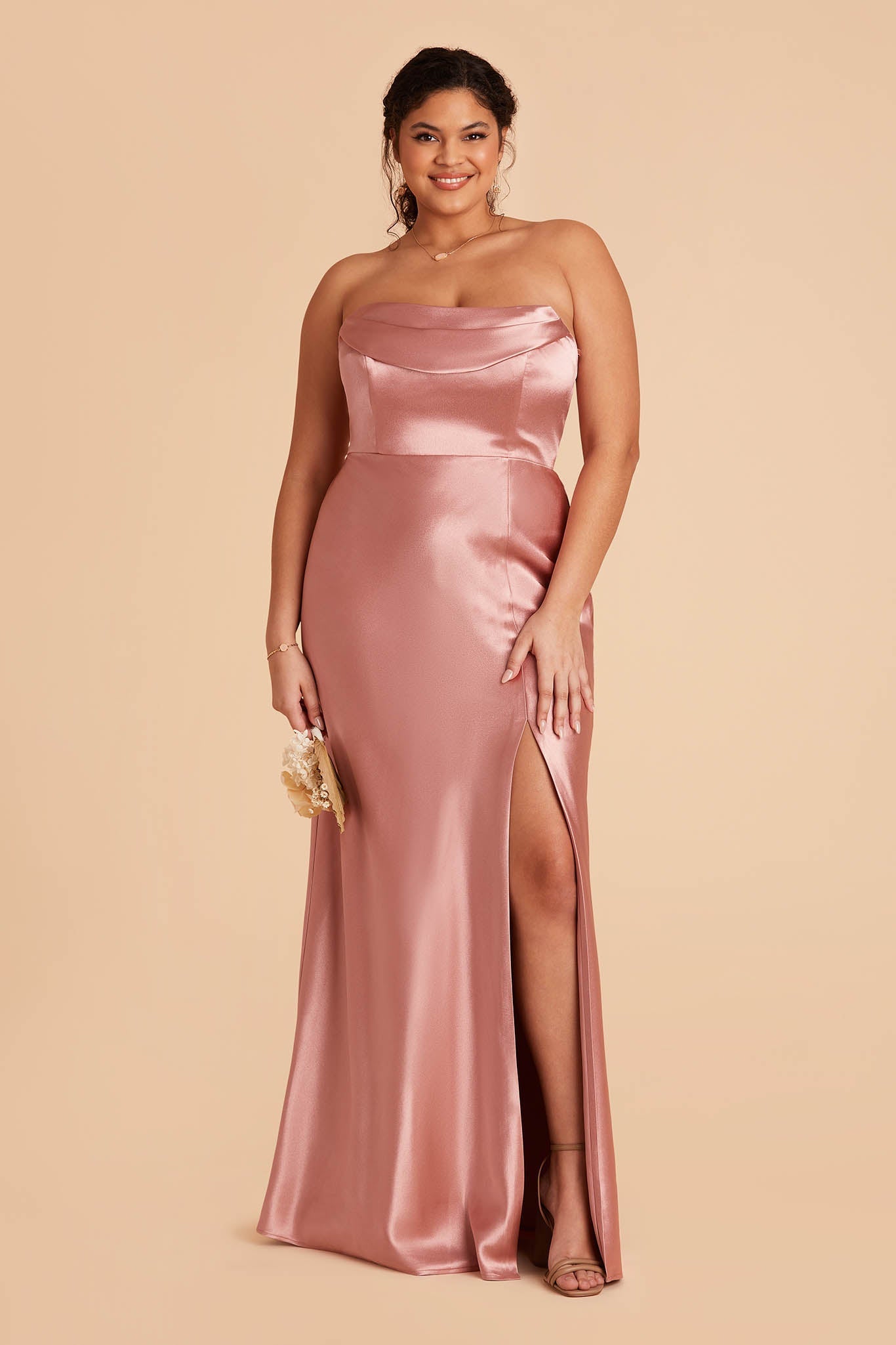 Shiny Satin Convertible Dress for Weddings & Events | Mia