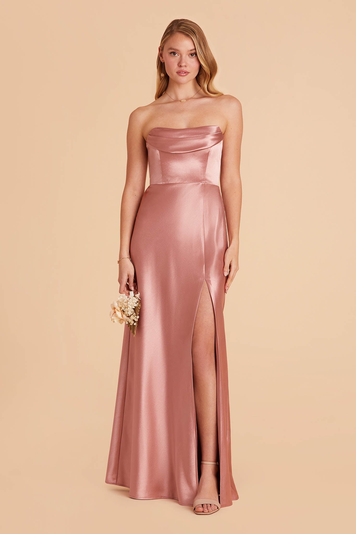 Shiny Satin Convertible Dress for Weddings & Events | Mia