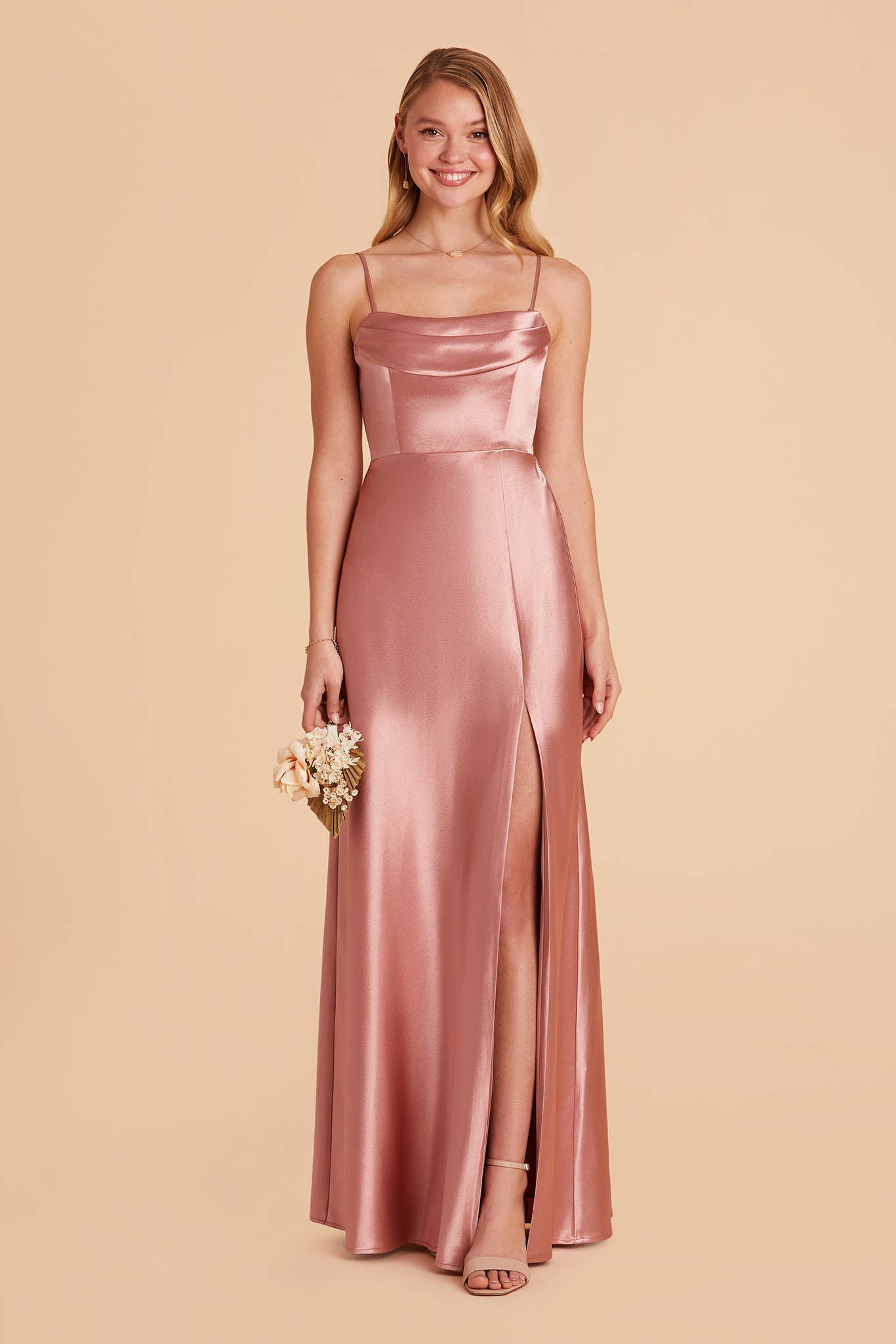 Shiny Satin Convertible Dress for Weddings & Events | Mia