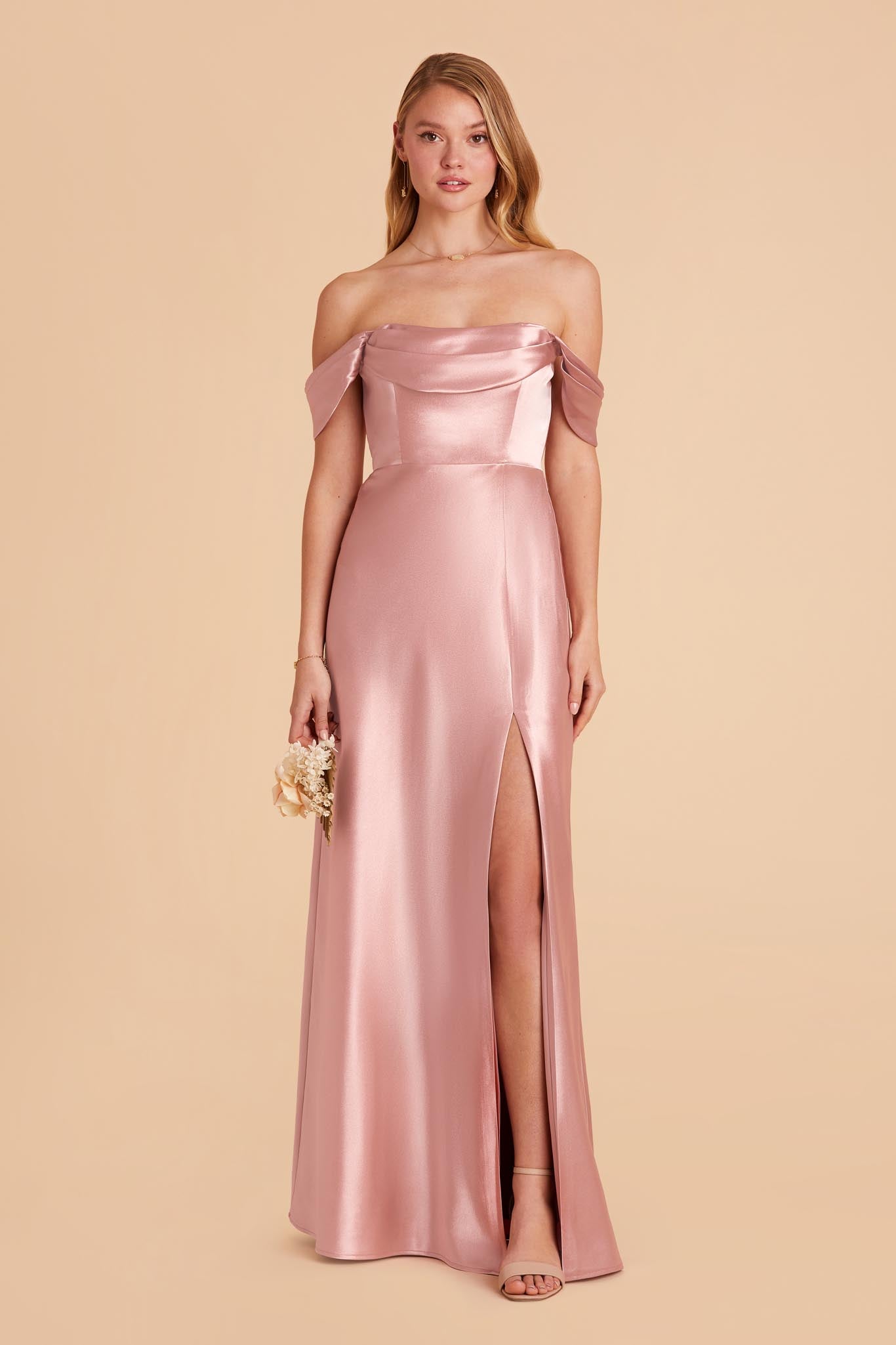 Shiny Satin Convertible Dress for Weddings & Events | Mia