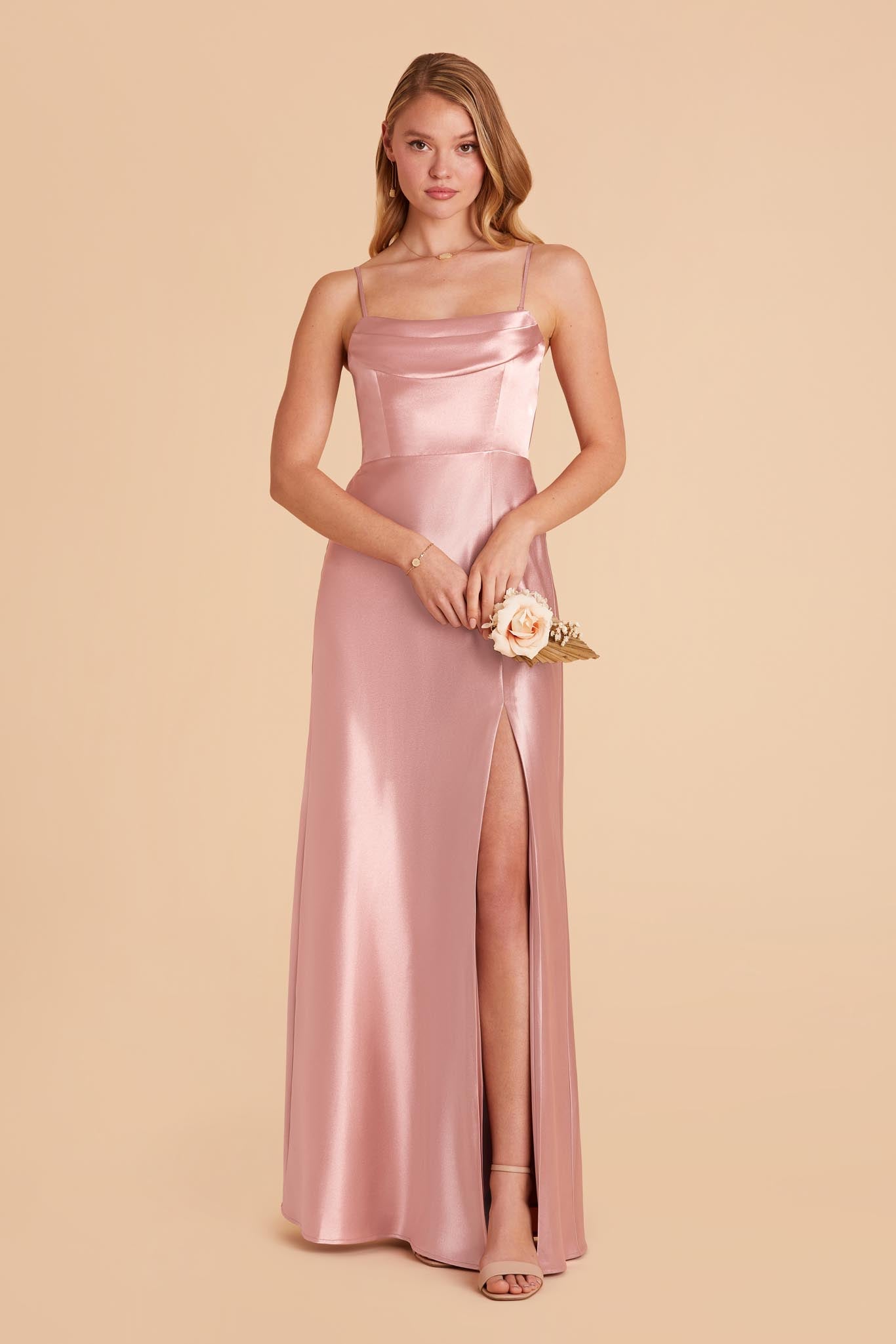 Shiny Satin Convertible Dress for Weddings & Events | Mia