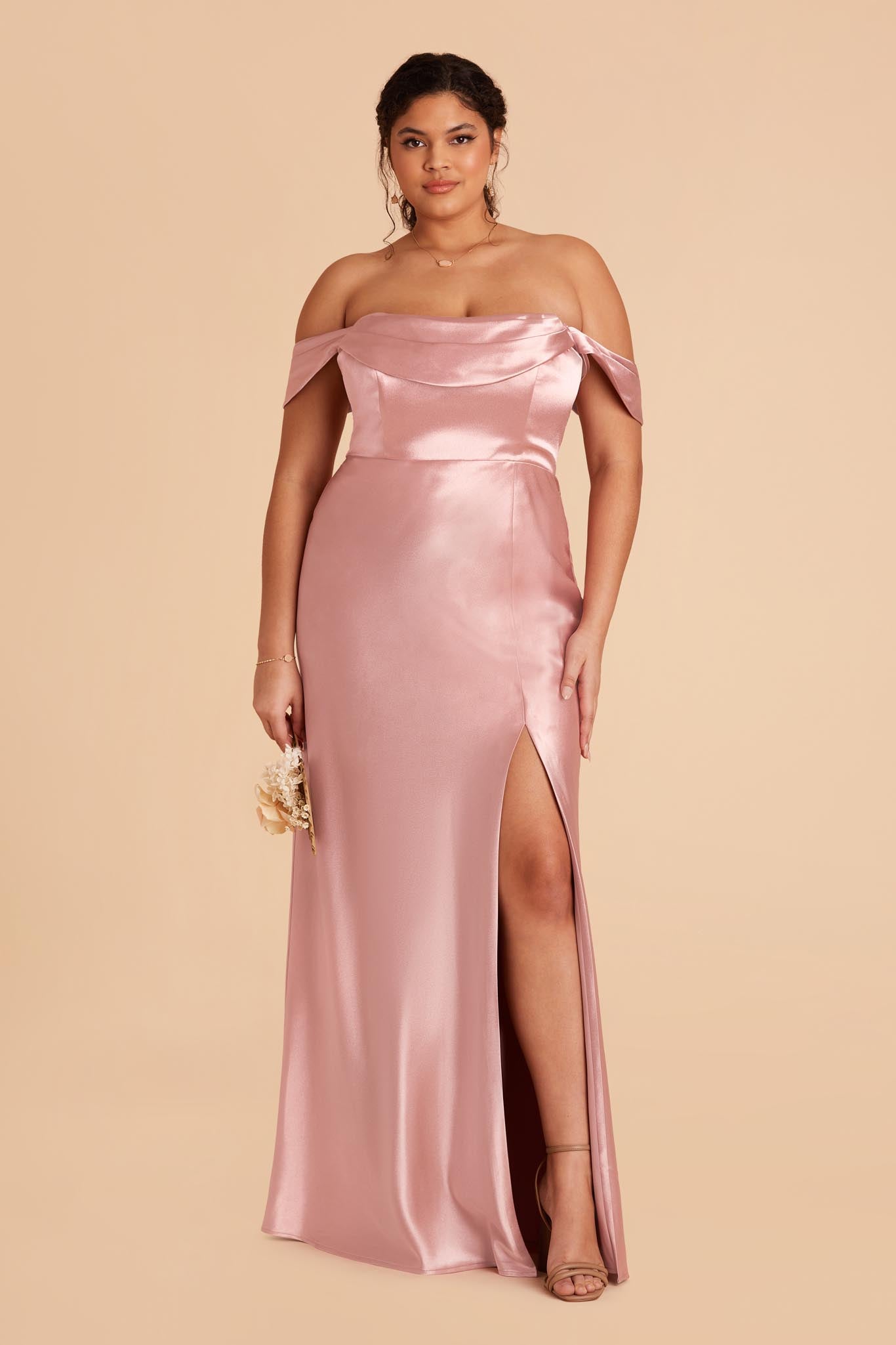 Shiny Satin Convertible Dress for Weddings & Events | Mia