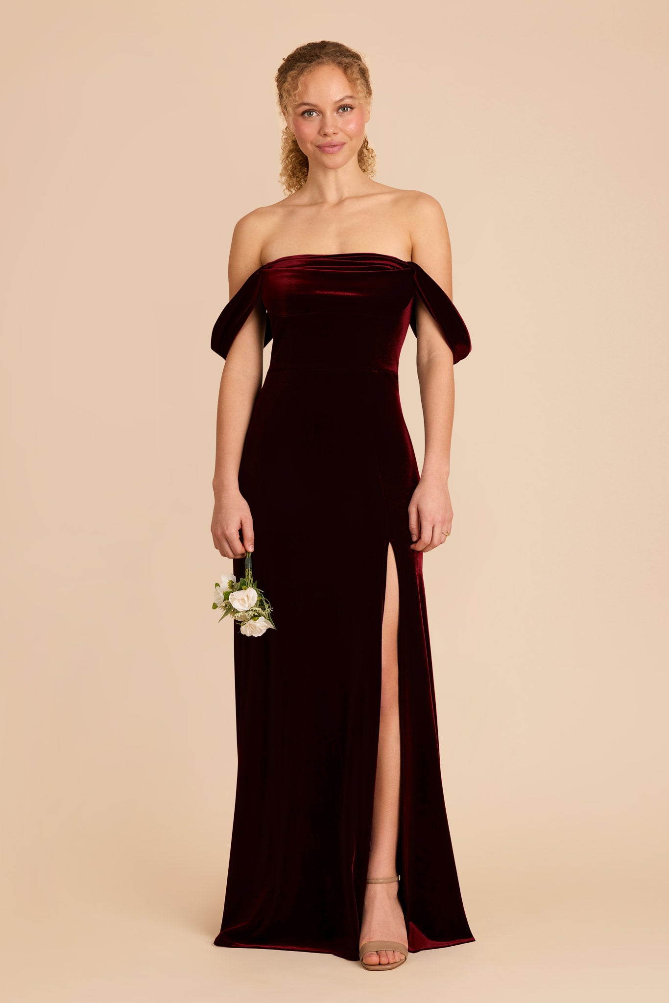 Velvet Convertible Dress for Weddings & Events | Mia in Cabernet