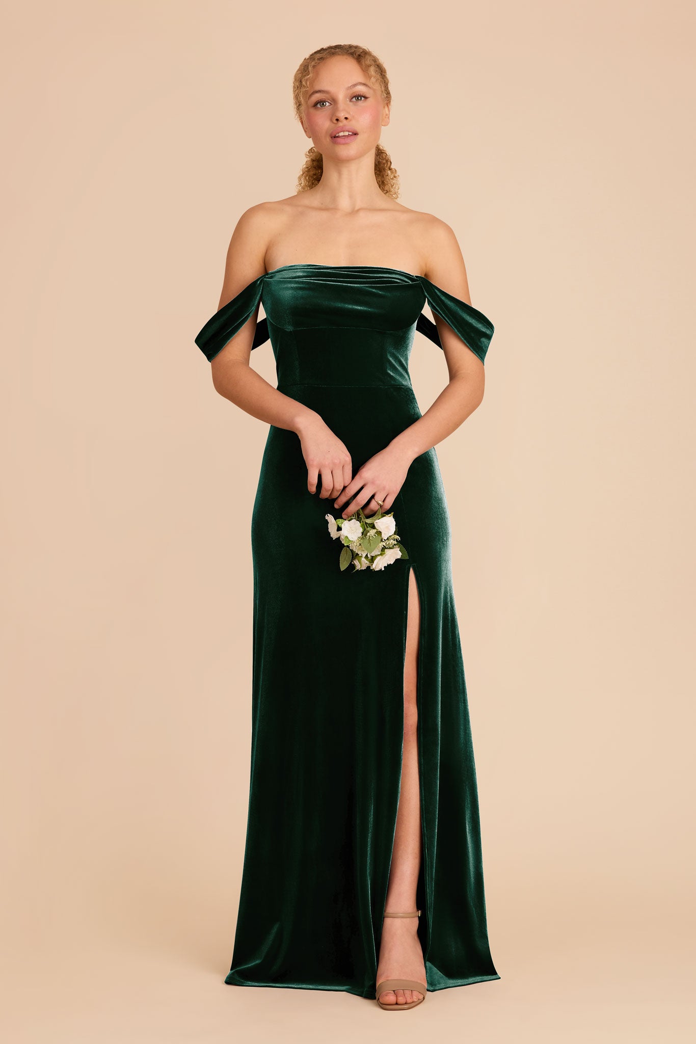 Velvet Convertible Dress for Weddings & Events | Mia Emerald