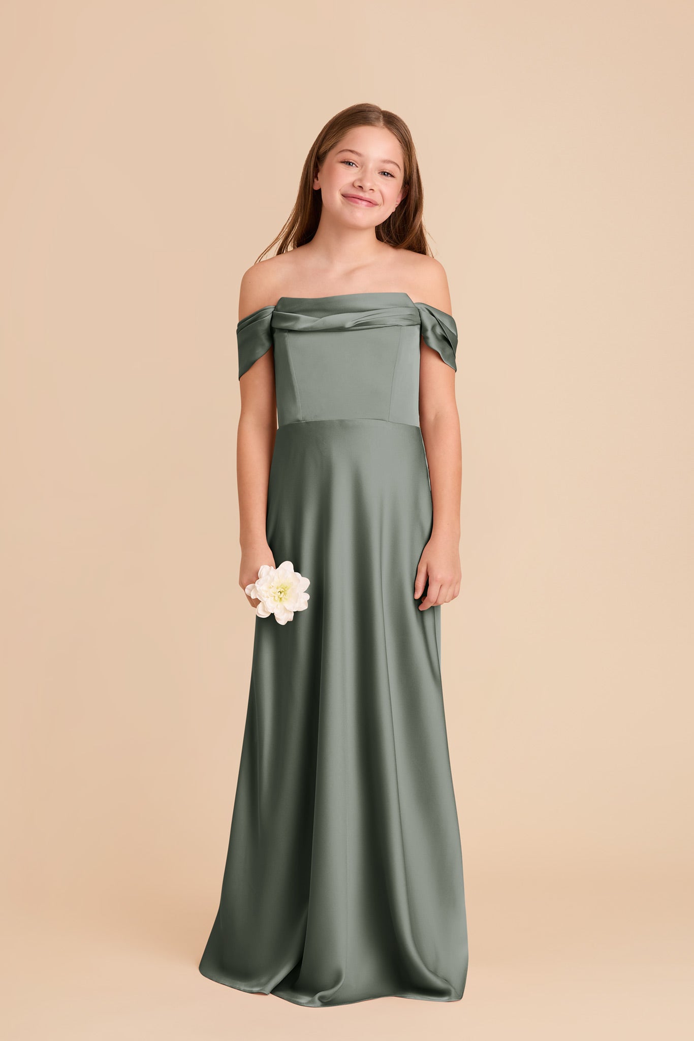 Junior Matte Satin Dress - Off-the-Shoulder or Strapless | Mimi